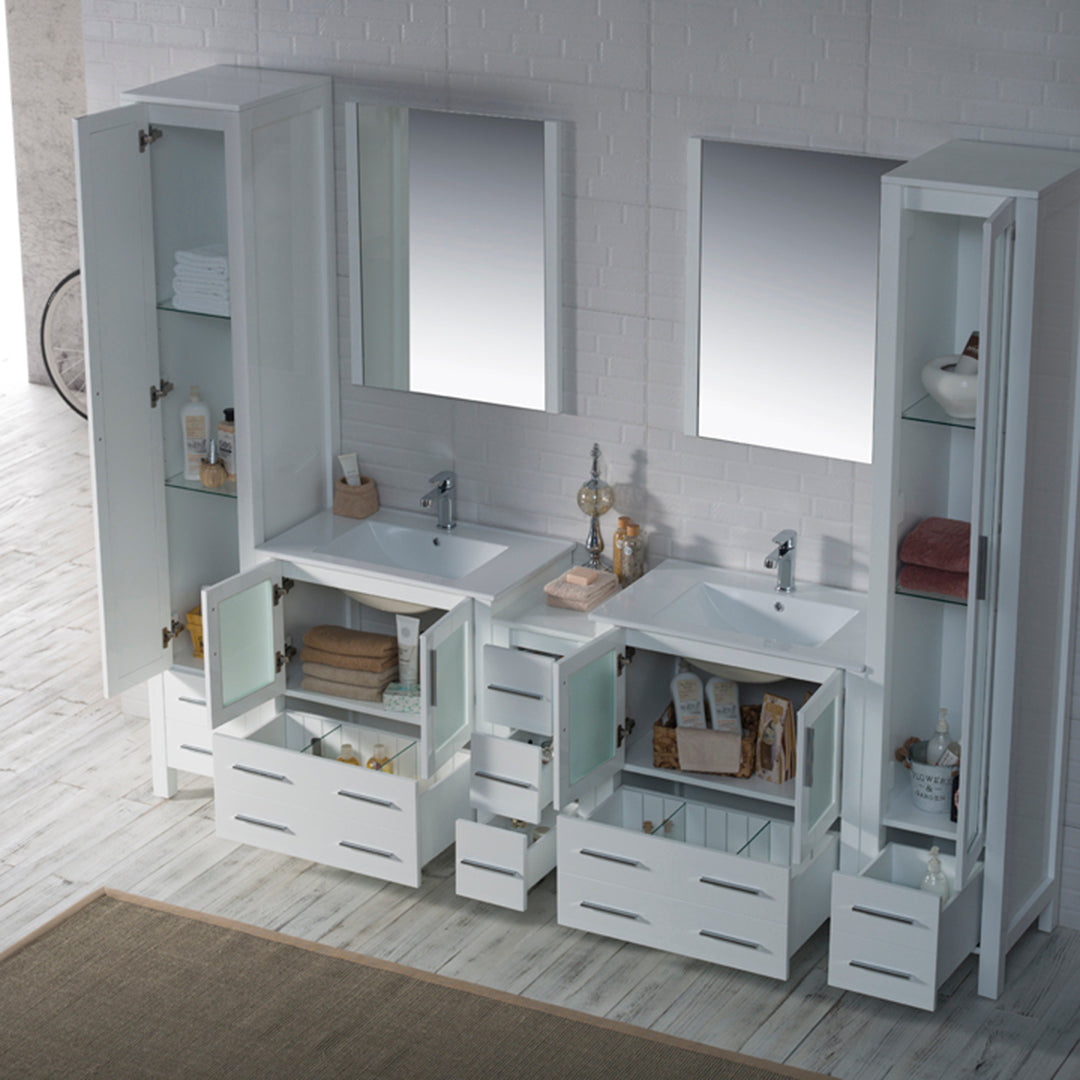 Sydney 102 Glossy White Vanity