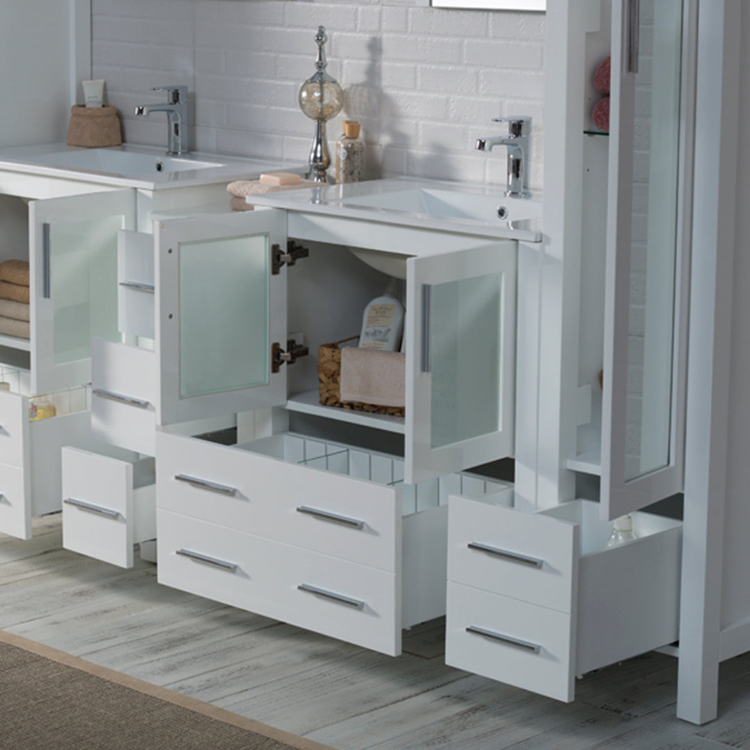 Sydney 102 Glossy White Vanity