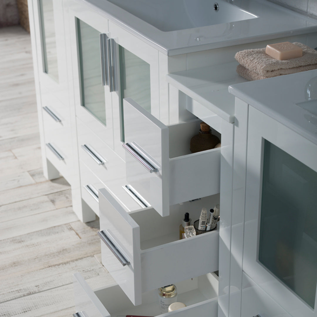 Sydney 102 Glossy White Vanity