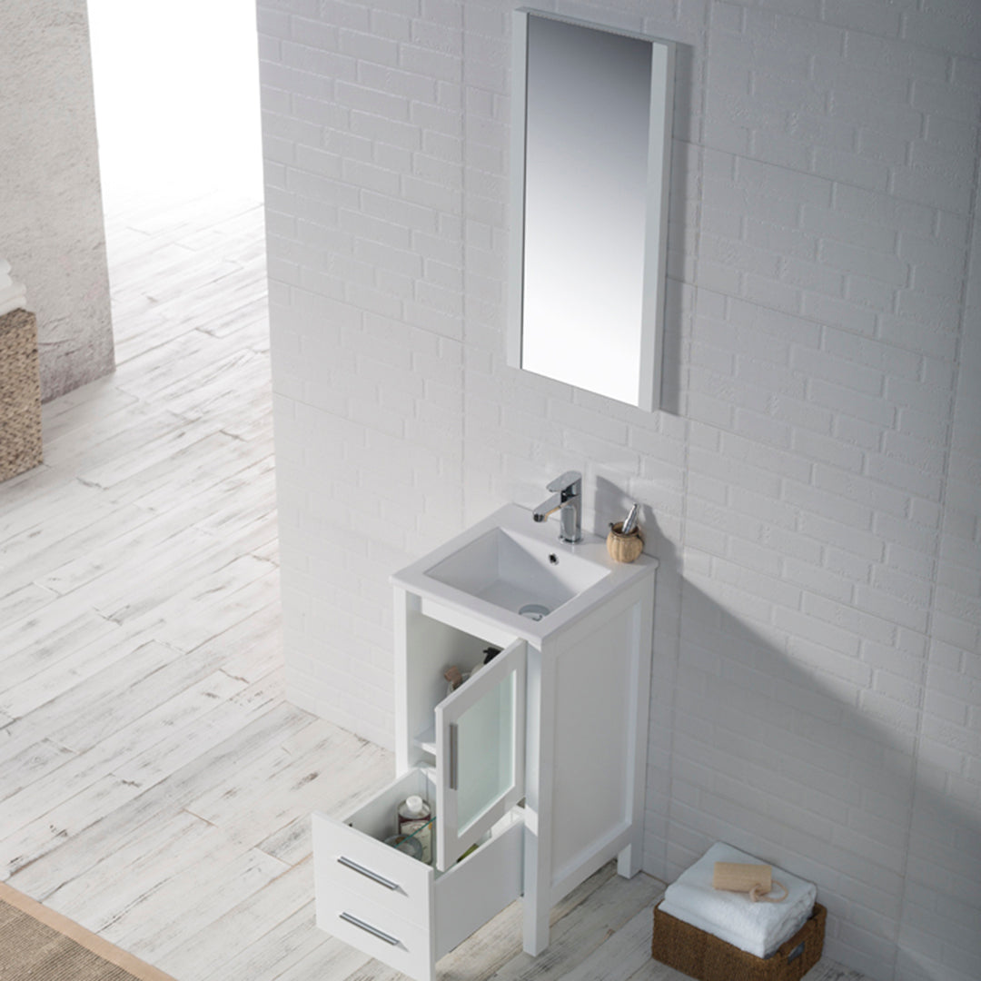 Sydney 16 Inch Glossy White Vanity