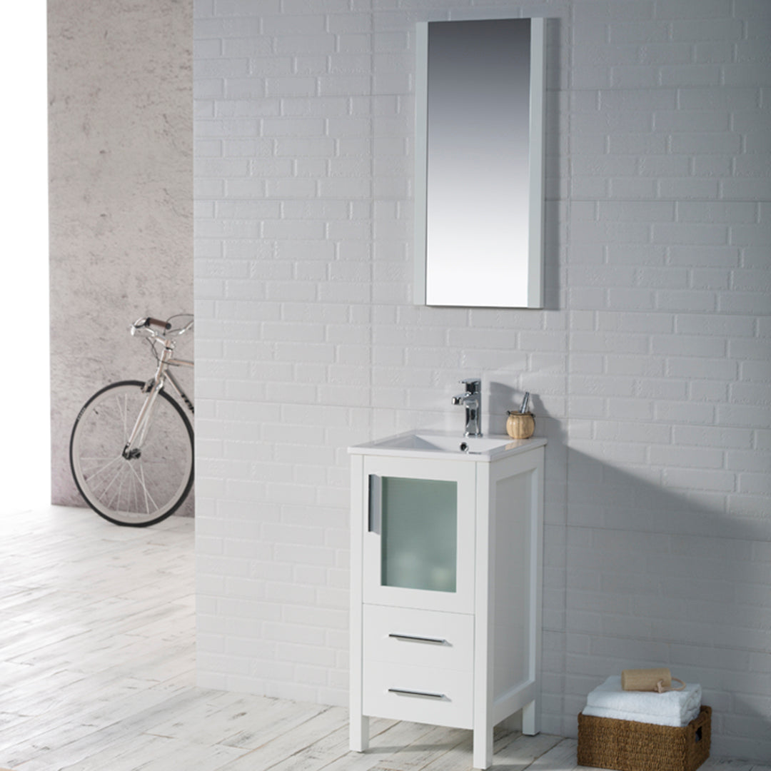 Sydney 16 Inch Glossy White Vanity