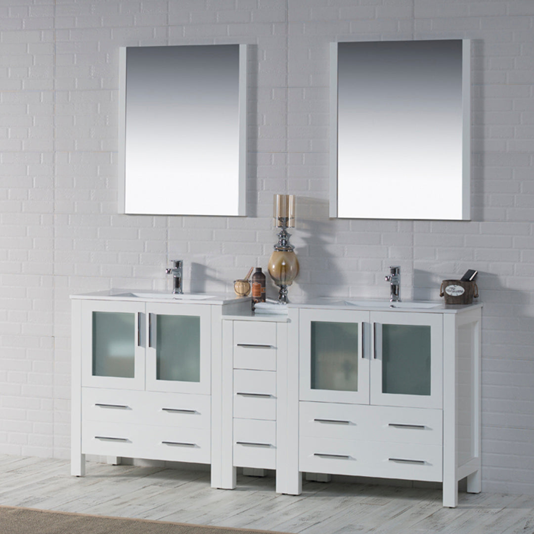 Sydney 72 Glossy White Vanity