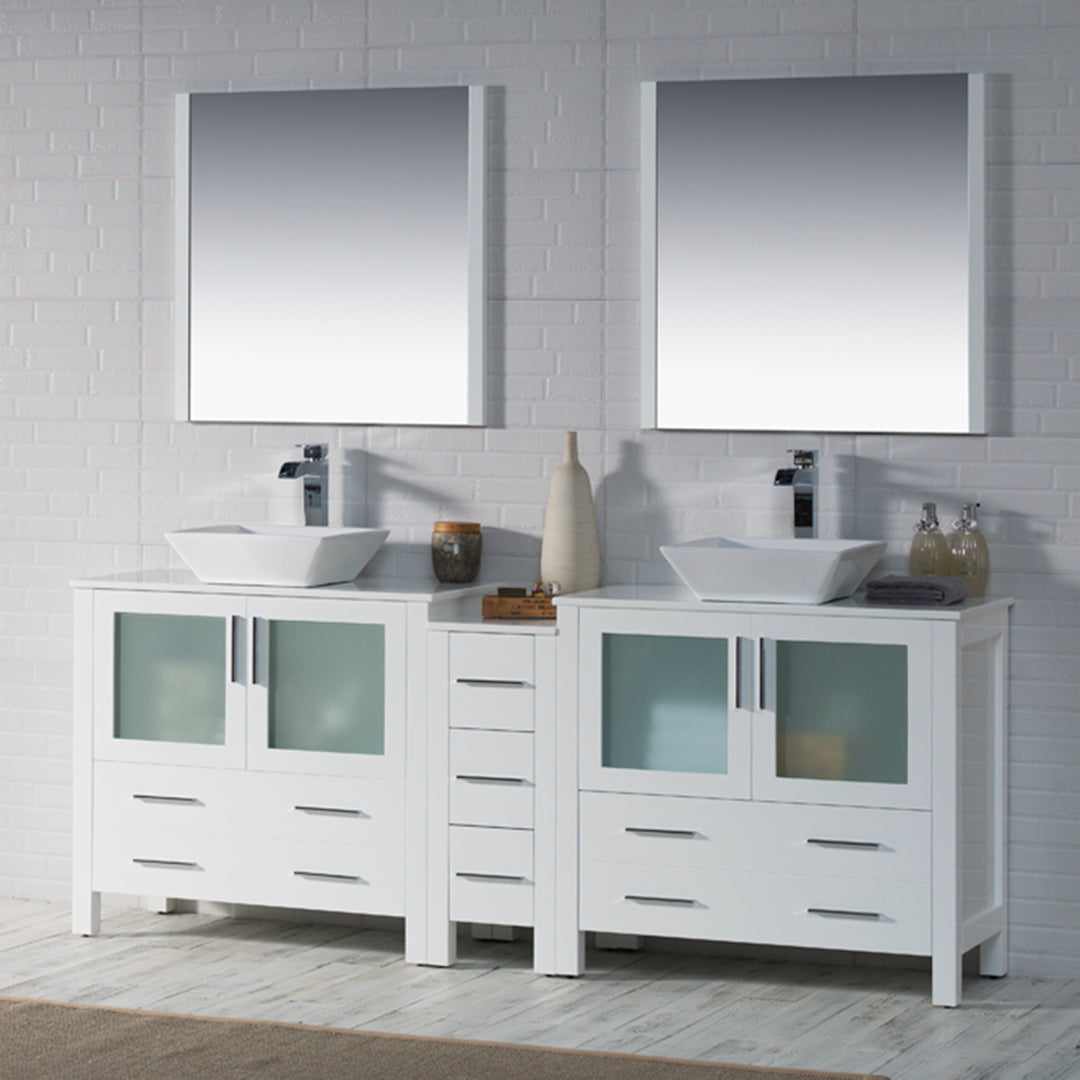 Sydney 84 Glossy White Vanity
