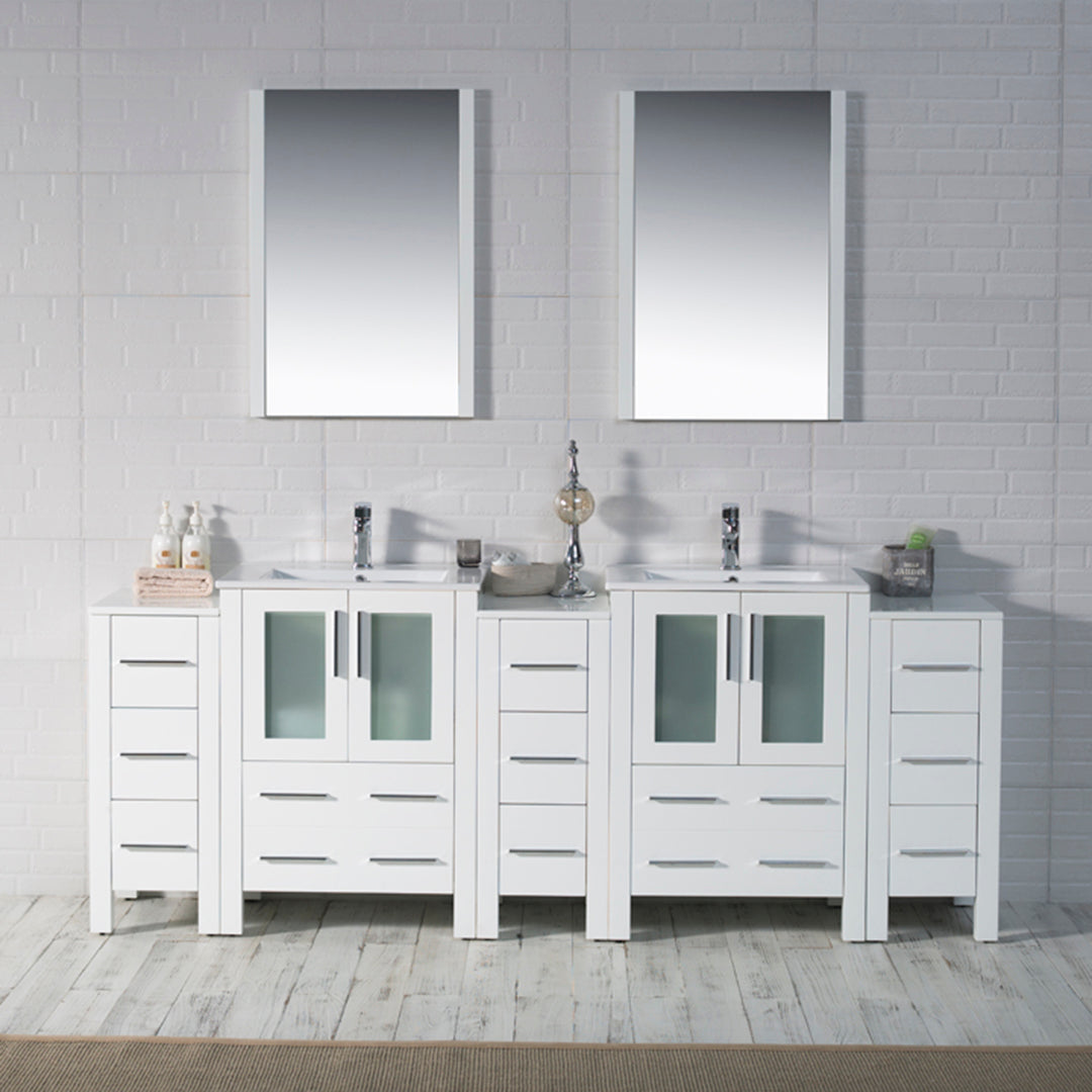 Sydney 84 S Glossy White Vanity