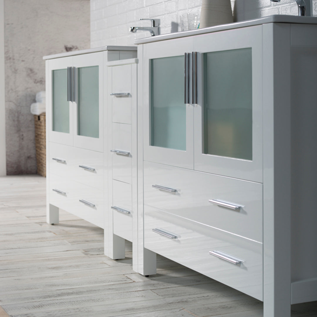 Sydney 84 Glossy White Vanity