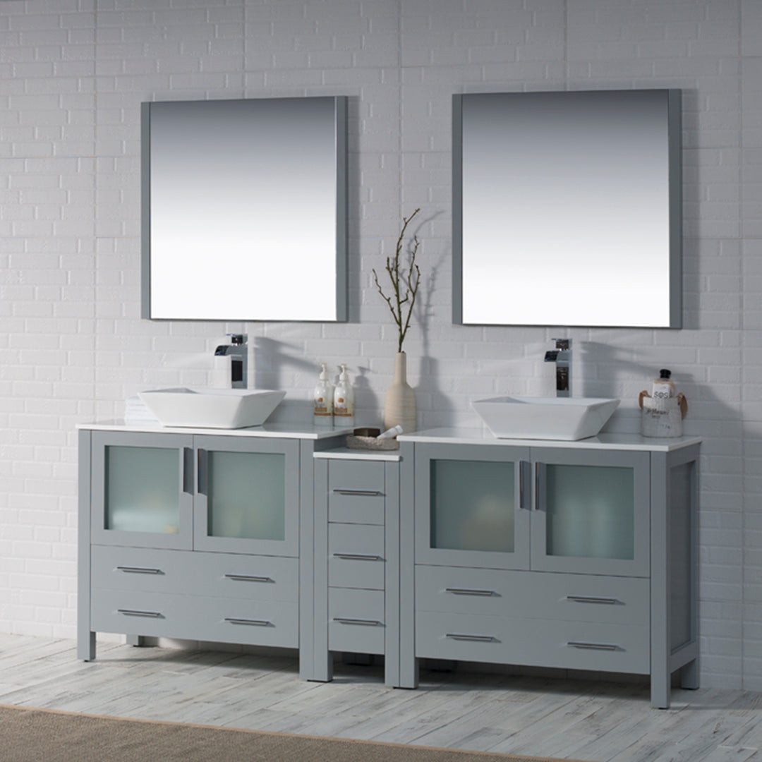 Sydney 84 Metal Gray Vanity