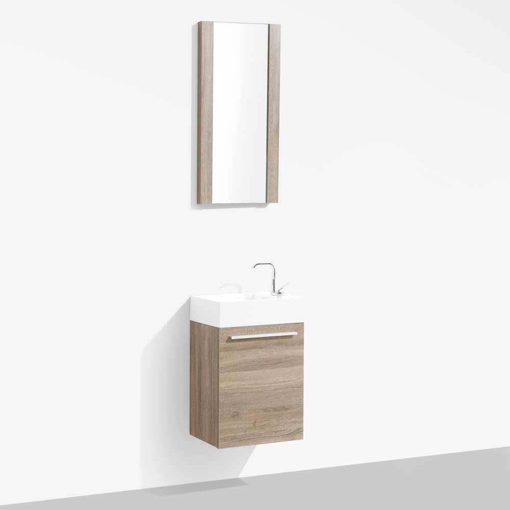 Colmar Cart Oak 18 Inch Vanity
