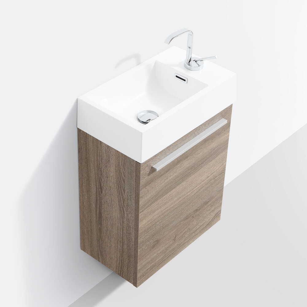 Colmar Cart Oak 18 Inch Vanity