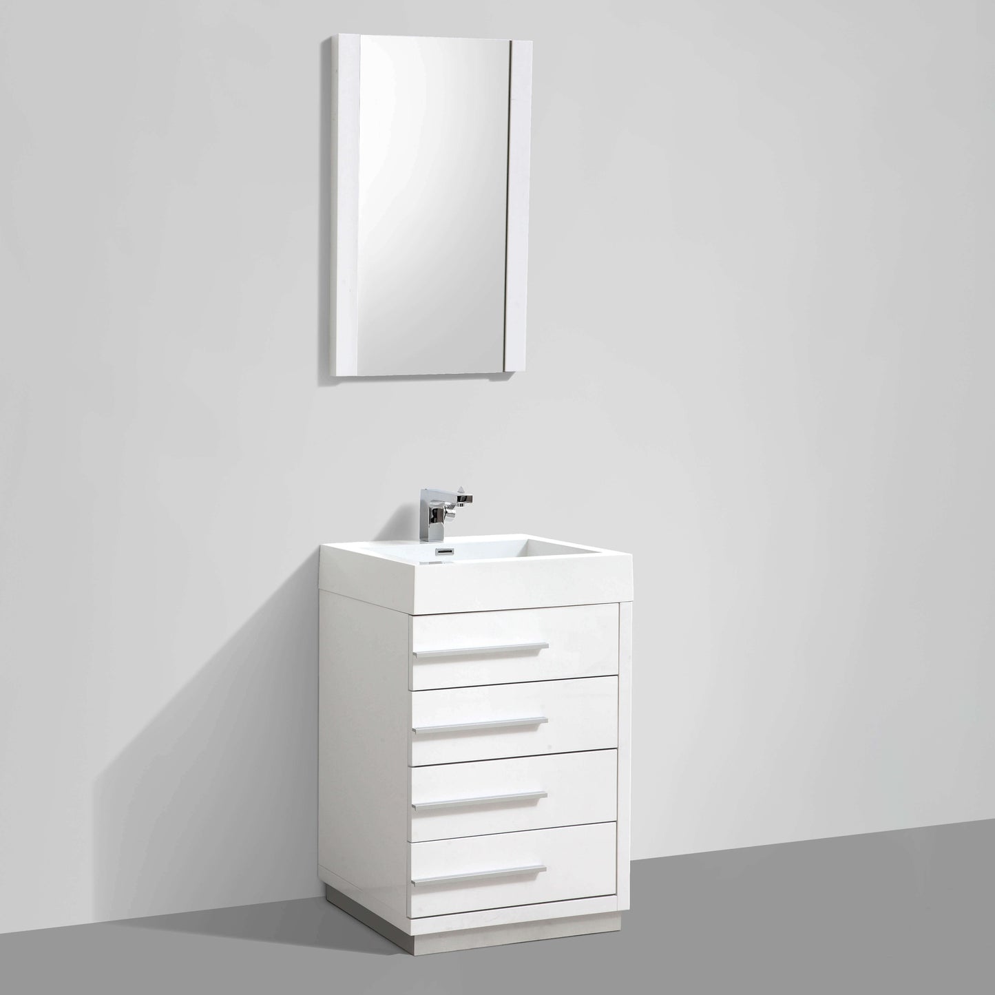 Barcelona Glossy White 30 Inch Vanity