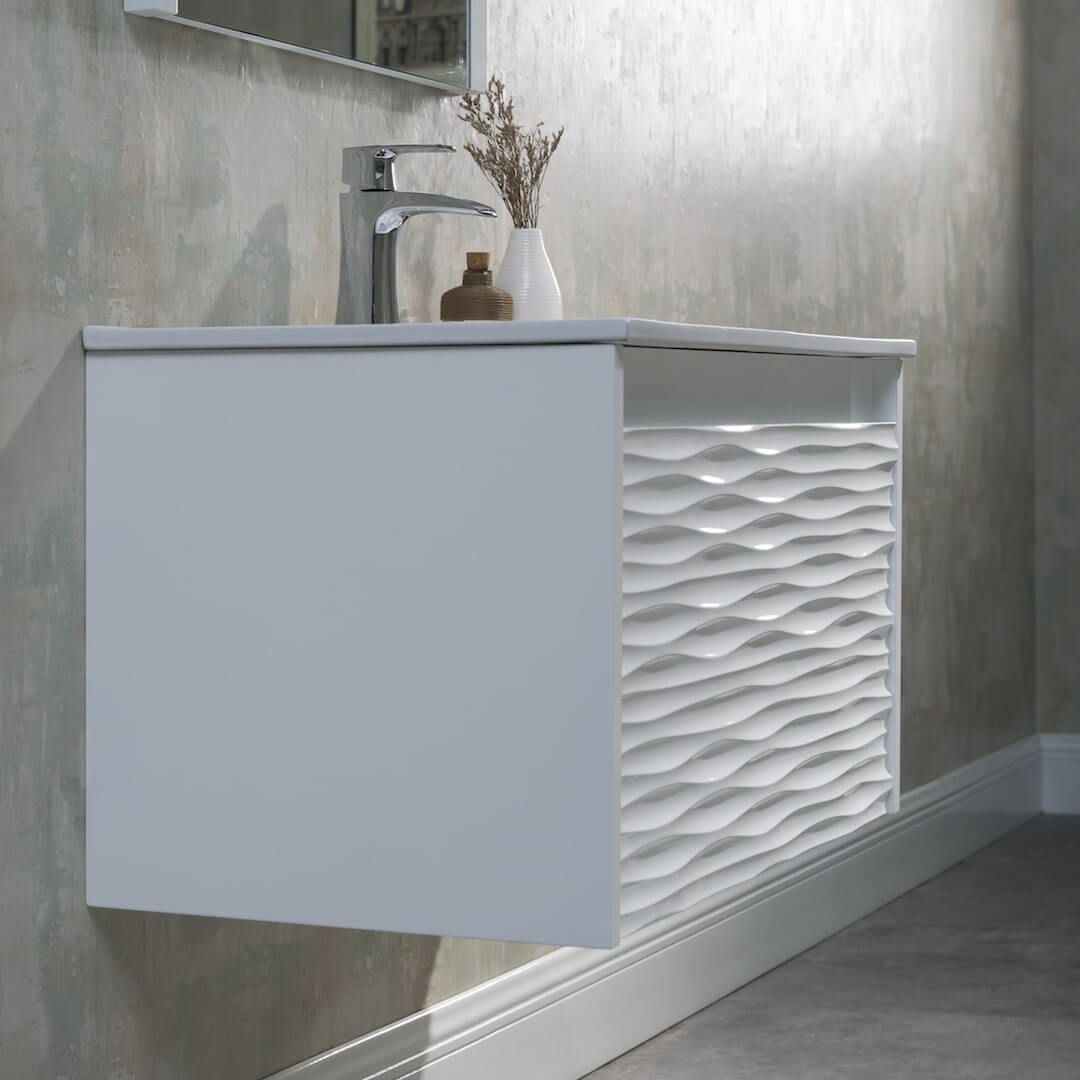 Paris 30 Inch Glossy White Vanity