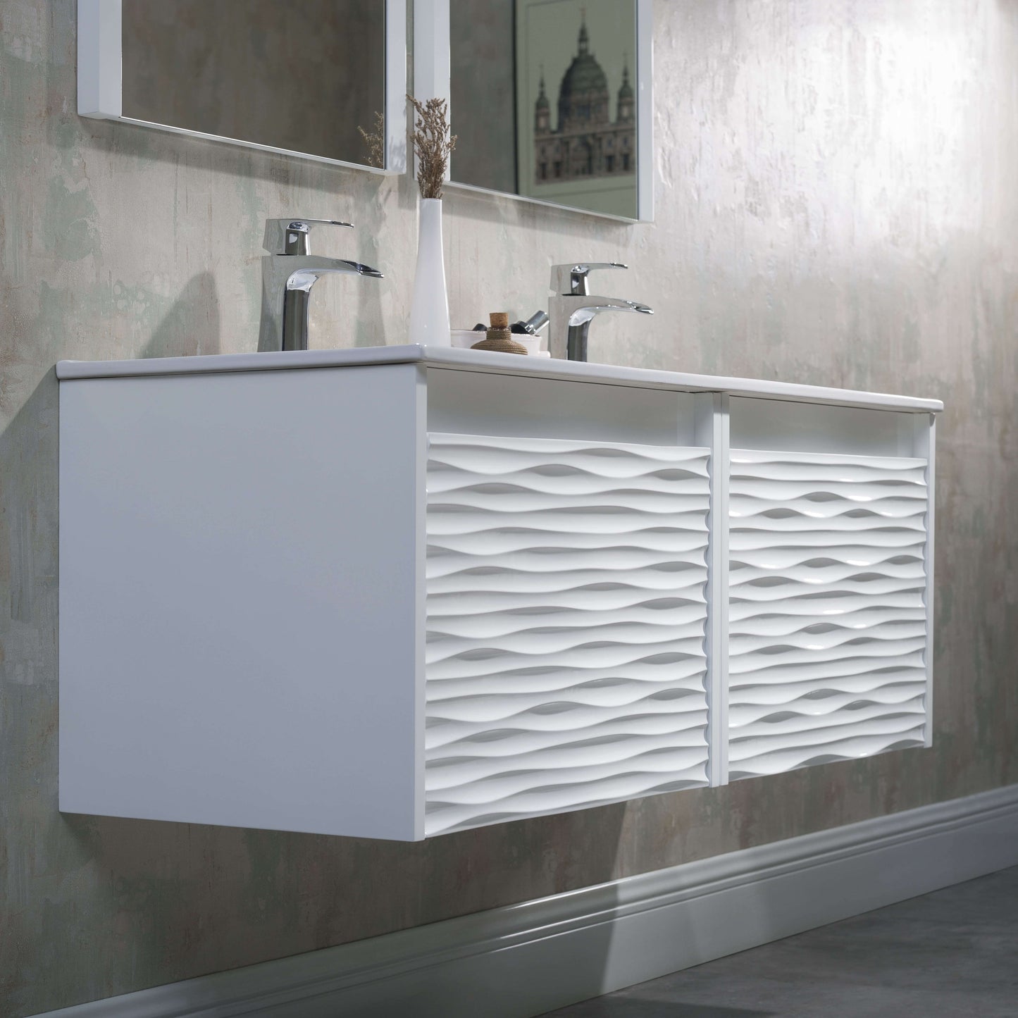 Paris 48 Inch Glossy White Vanity