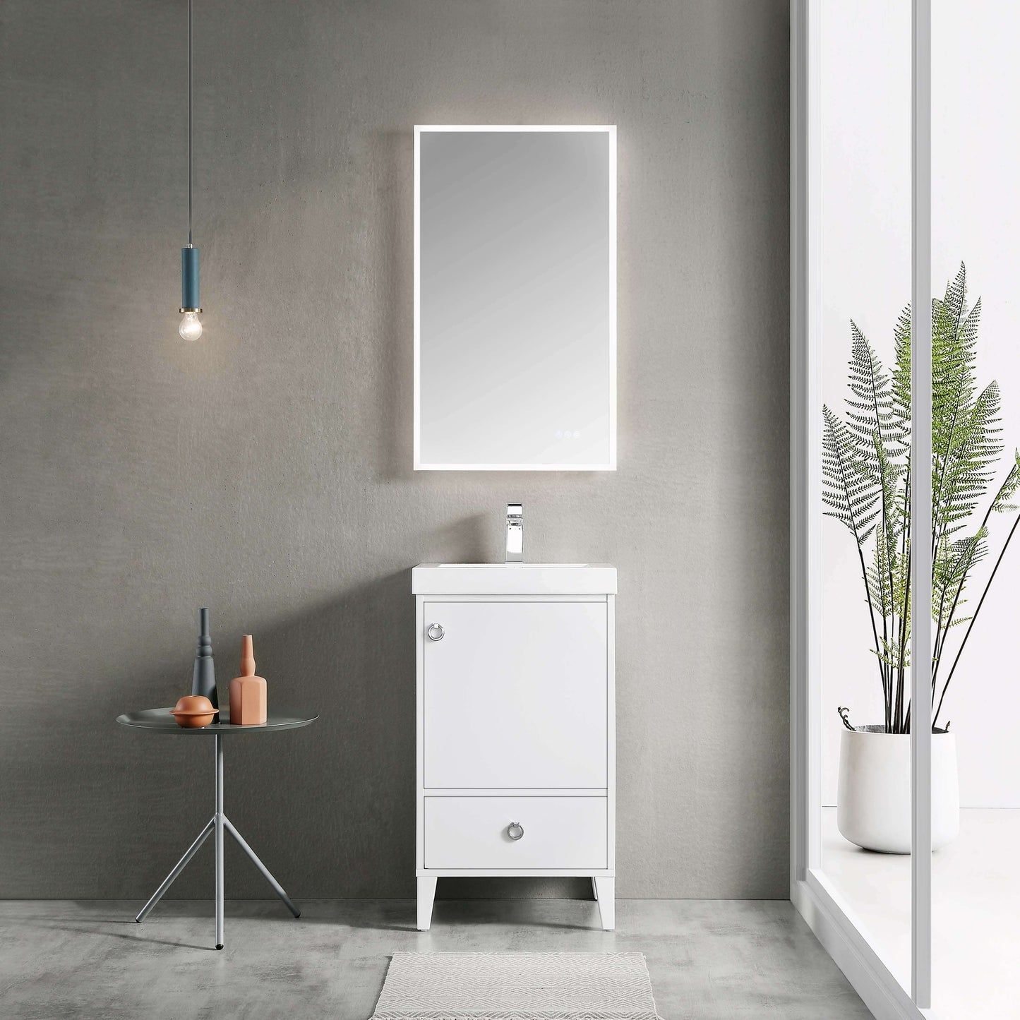 Lyon Matte White 20 Inch Vanity