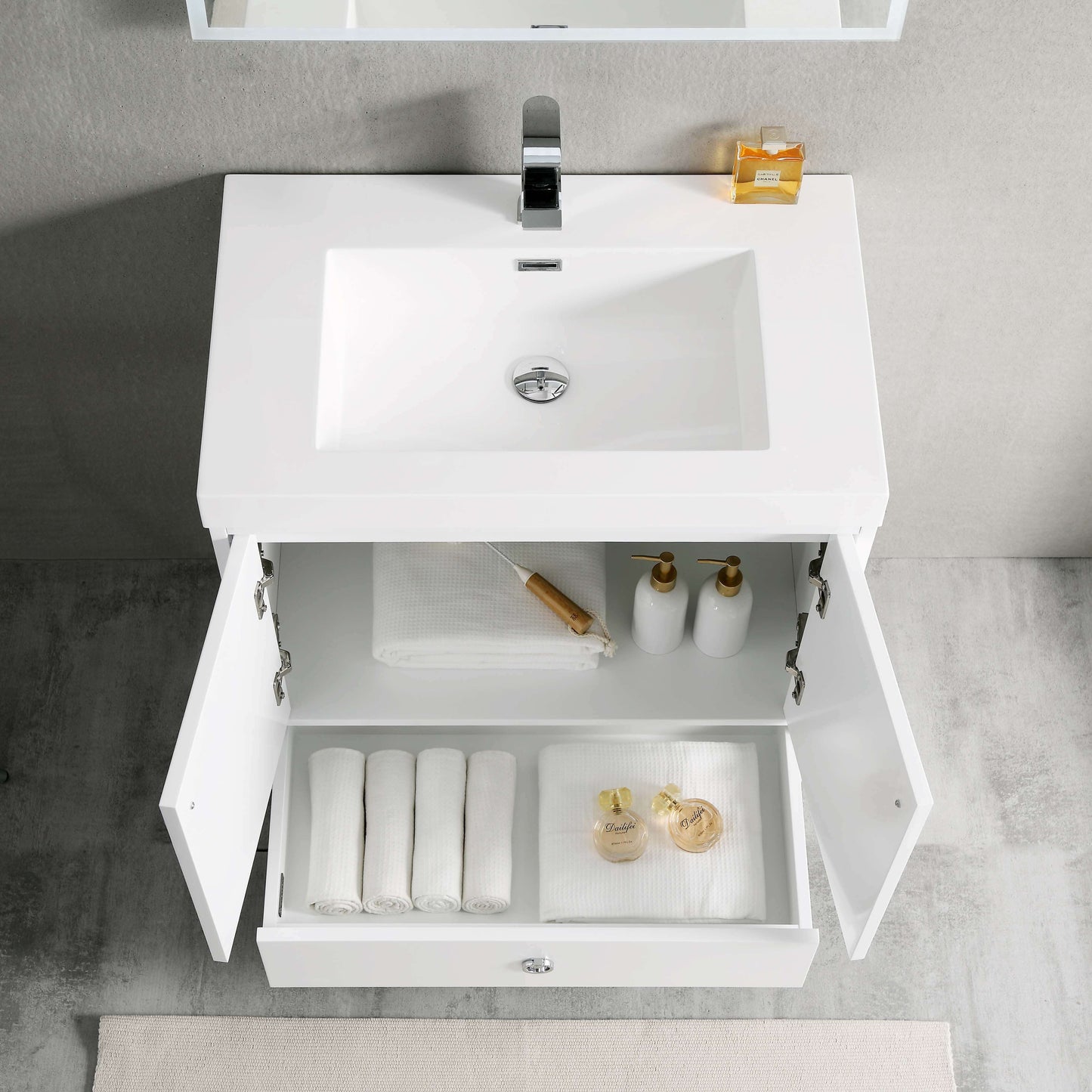 Lyon Matte White 30 Inch Vanity