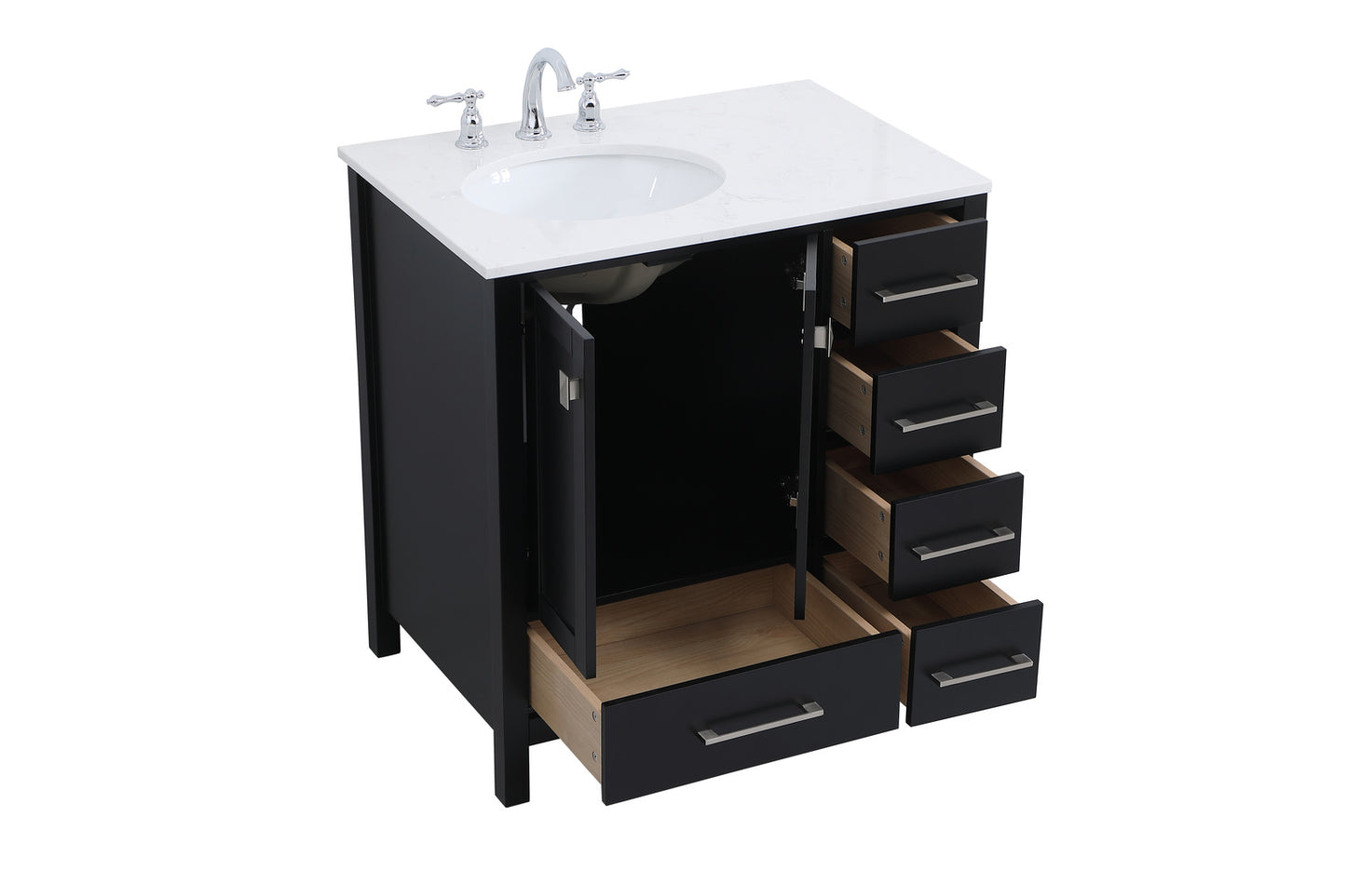 32 inch Single Bathroom Vanity in Black VF18832BK