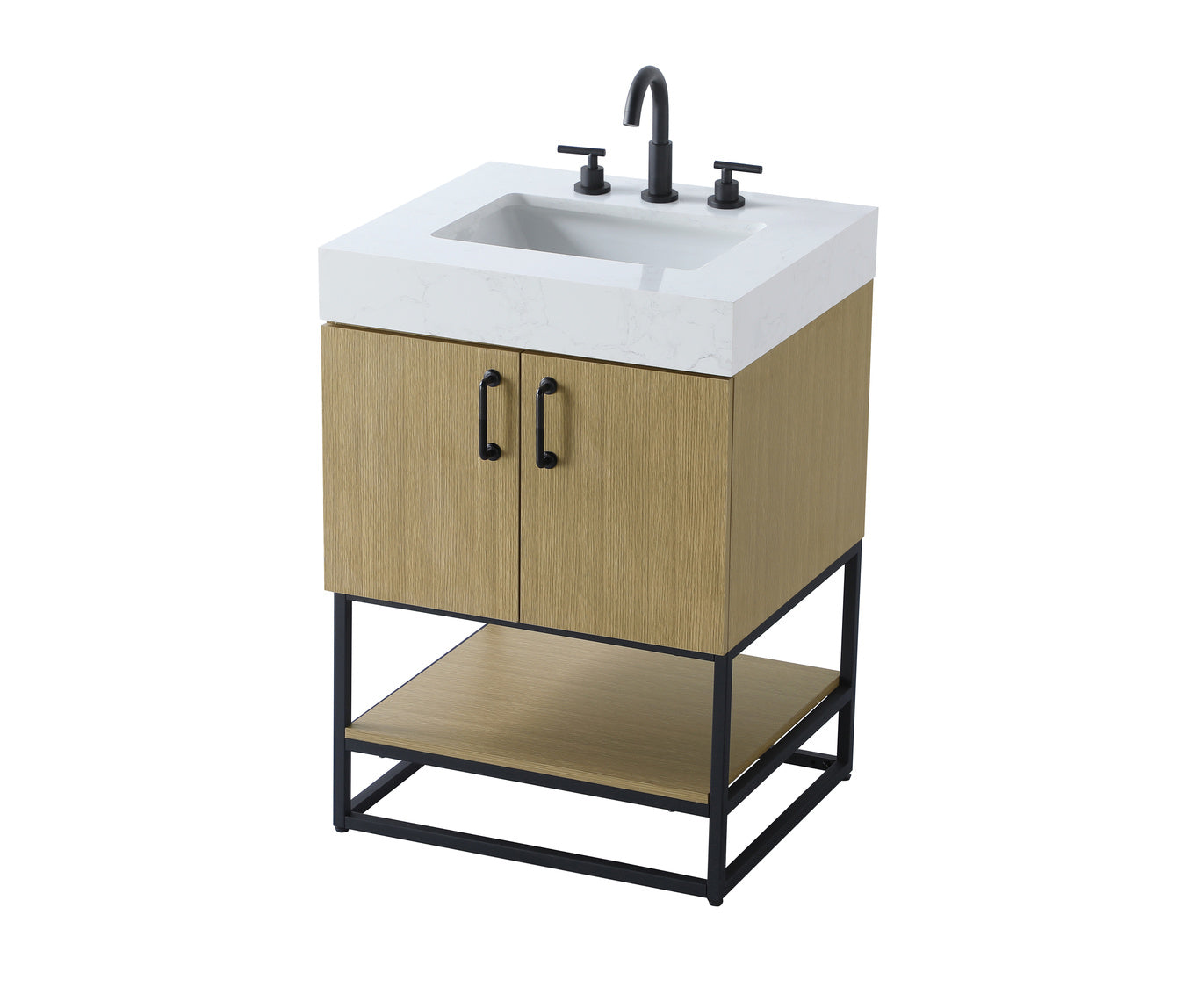 24 inch Single Bathroom Vanity in Honey Brown VF29224MHB