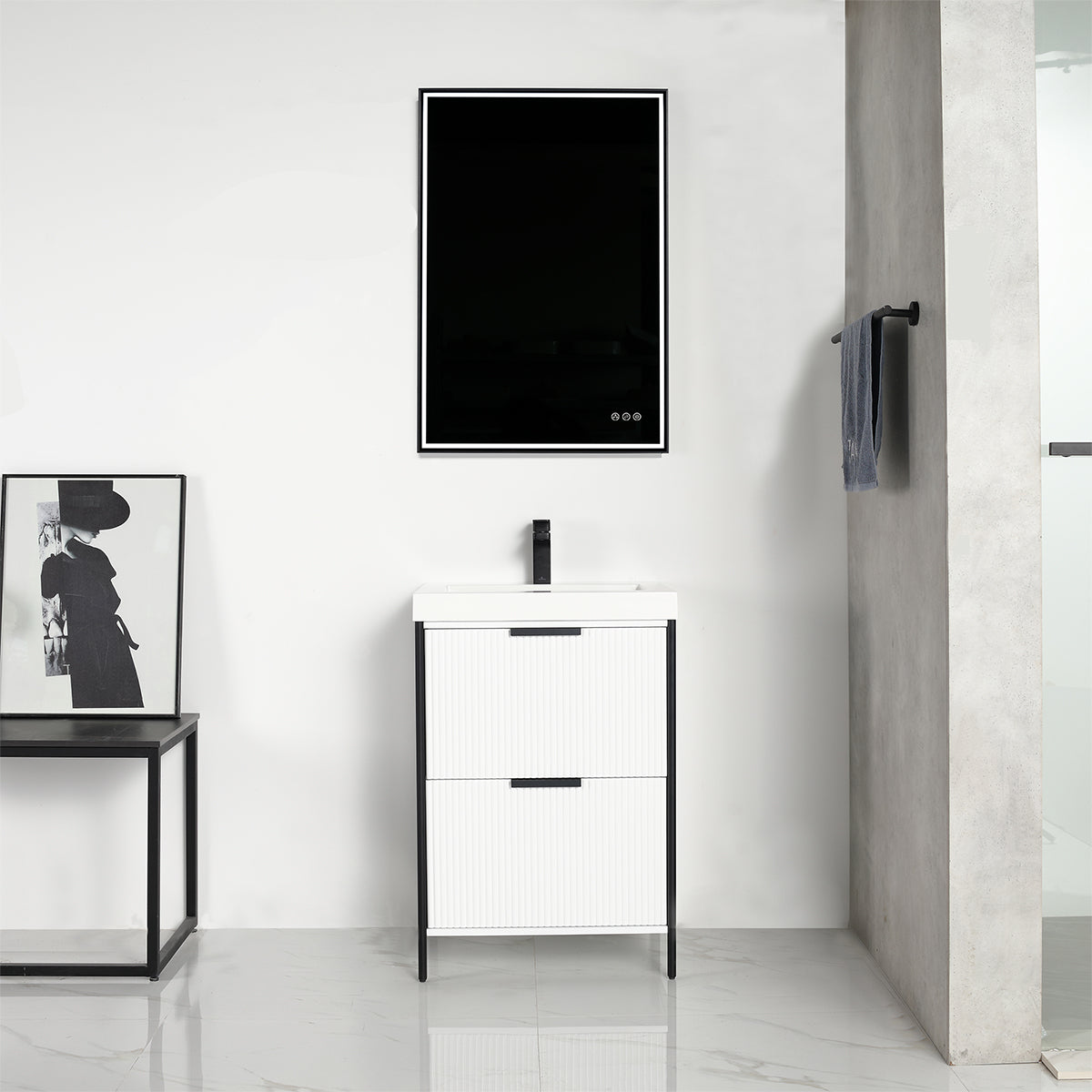Zurich 24″ Glossy White Vanity