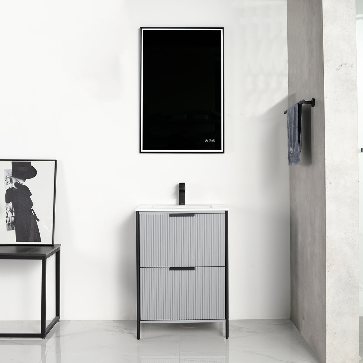 Zurich 24″ Metal Gray Vanity