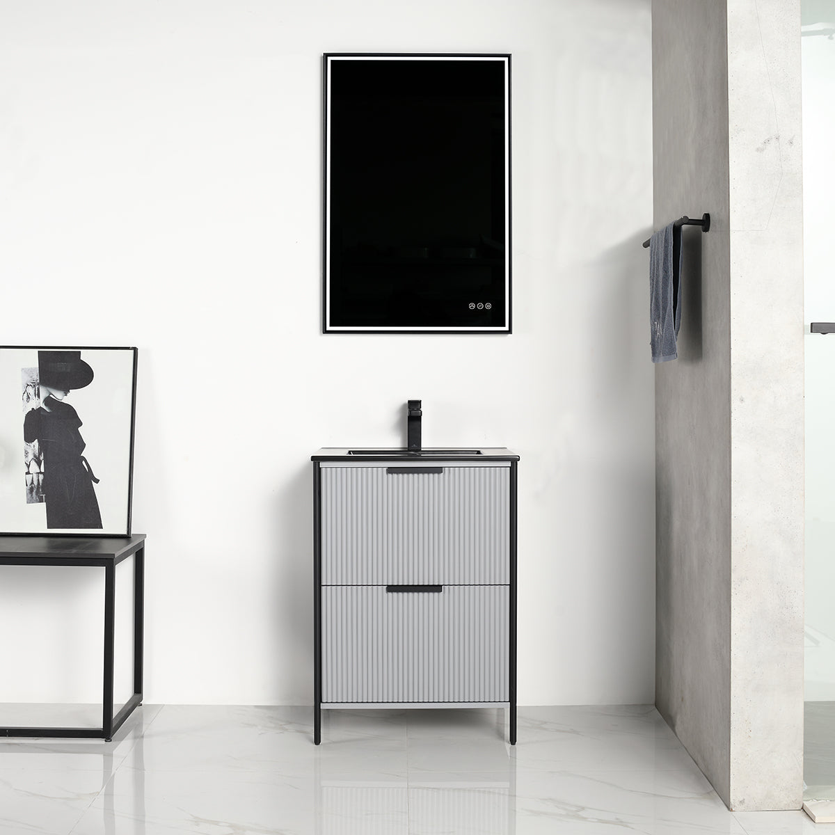 Zurich 24″ Metal Gray Vanity
