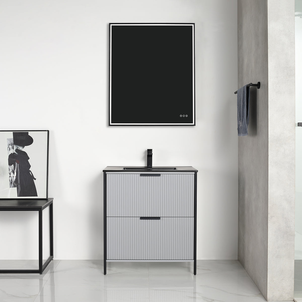 Zurich 30″ Metal Gray Vanity