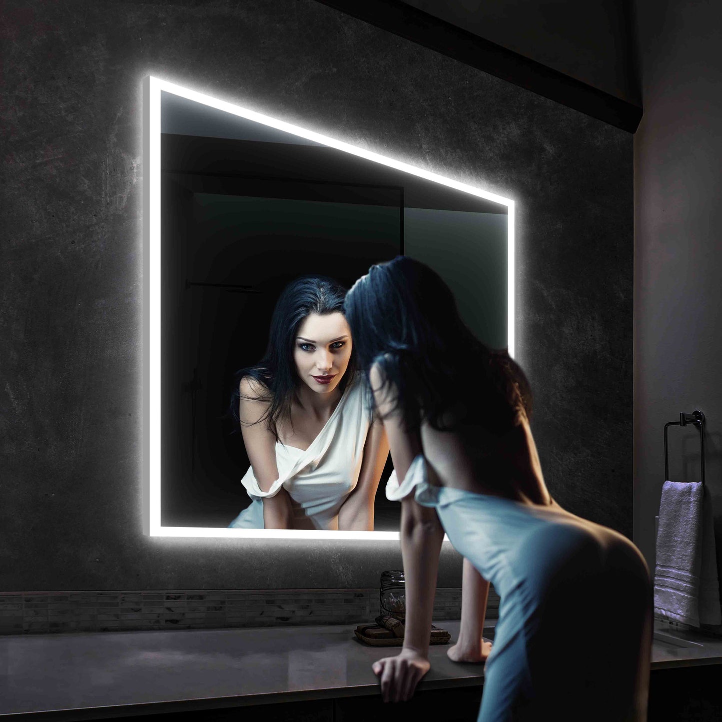 Beta - LED Mirror Frosted Sides