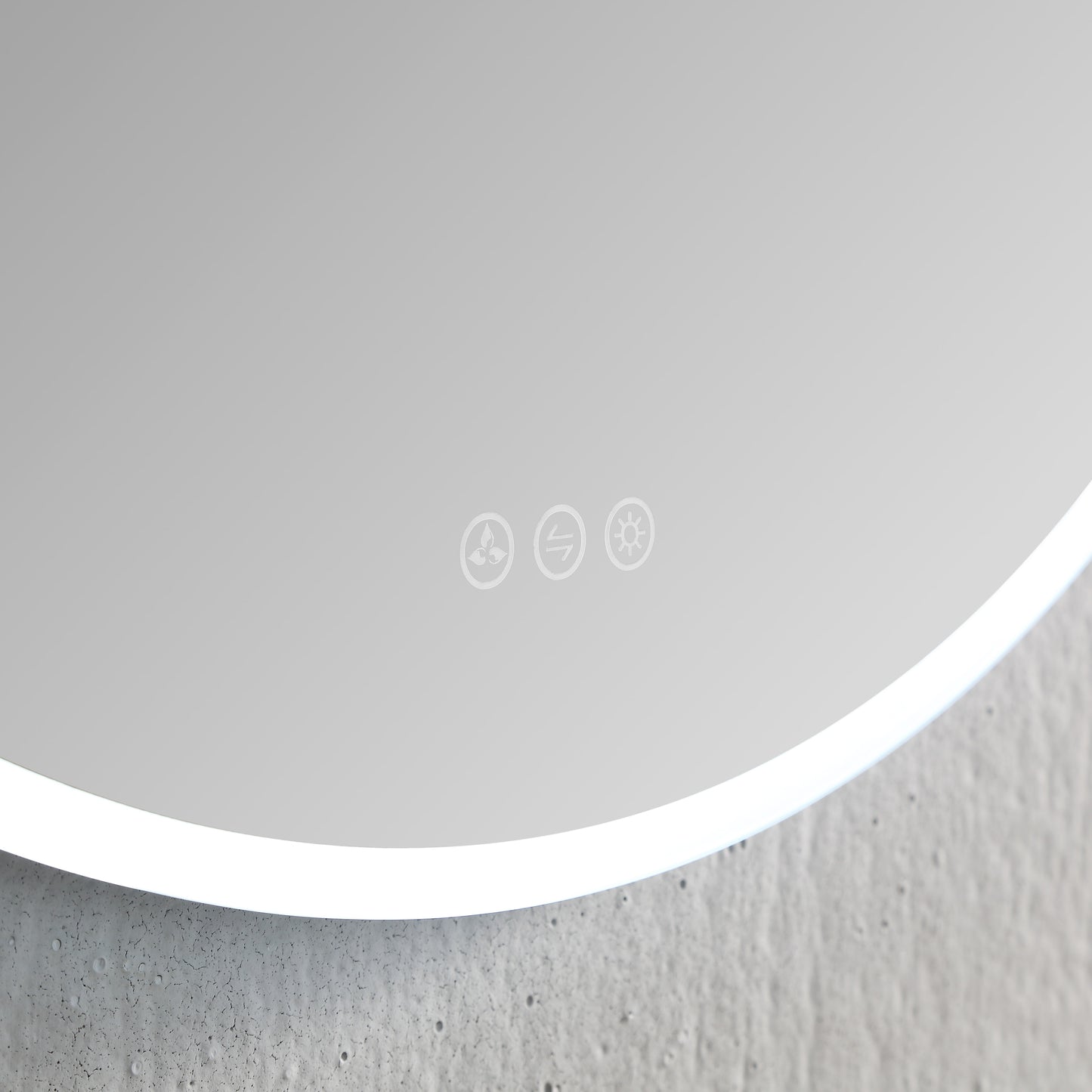 Orion - Round LED Mirror Frosted Side