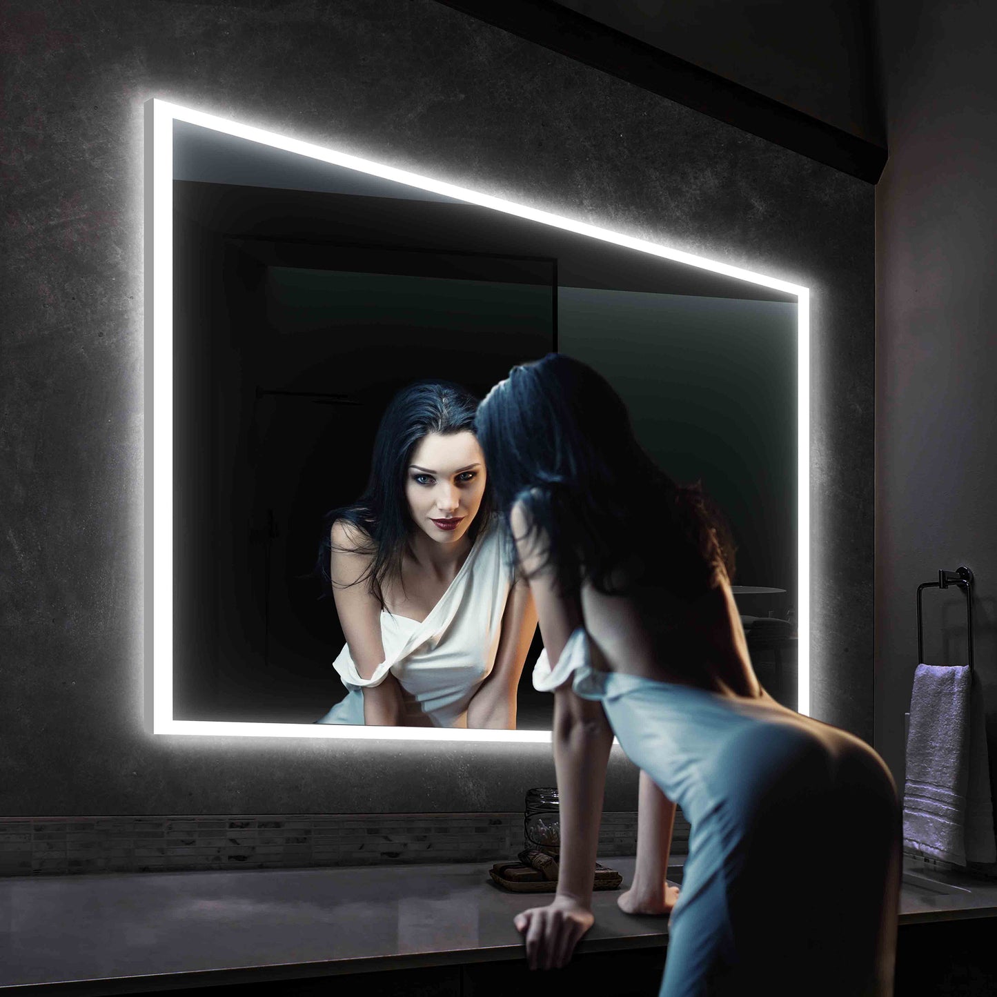 Beta - LED Mirror Frosted Sides