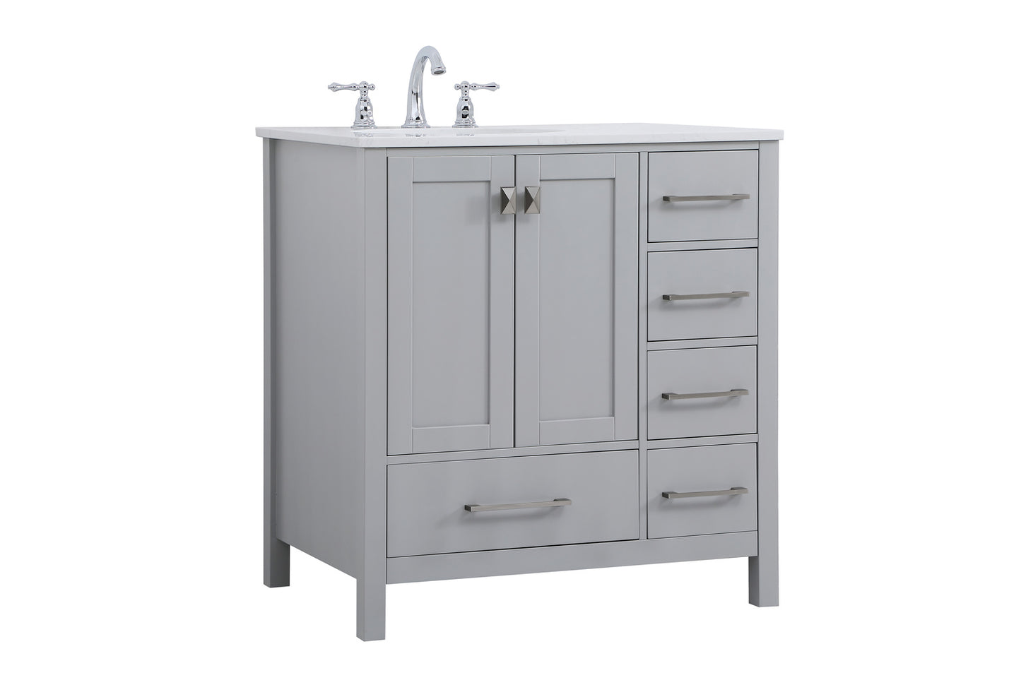 32 inch Single Bathroom Vanity in Gray VF18832GR