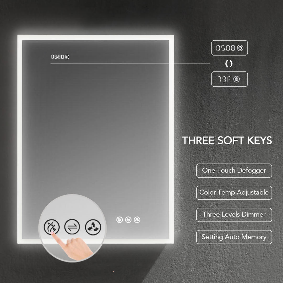 Sirius – LED Medicine Cabinet with Clock