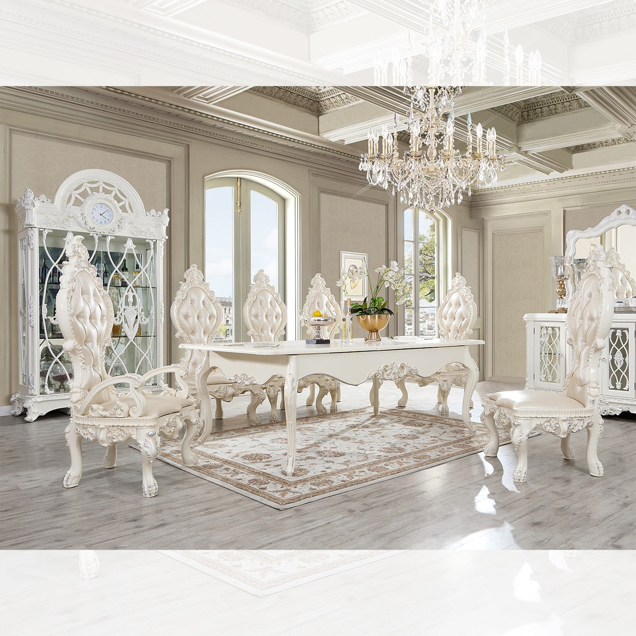 HD-13012-I – 7PC DINING TABLE SET