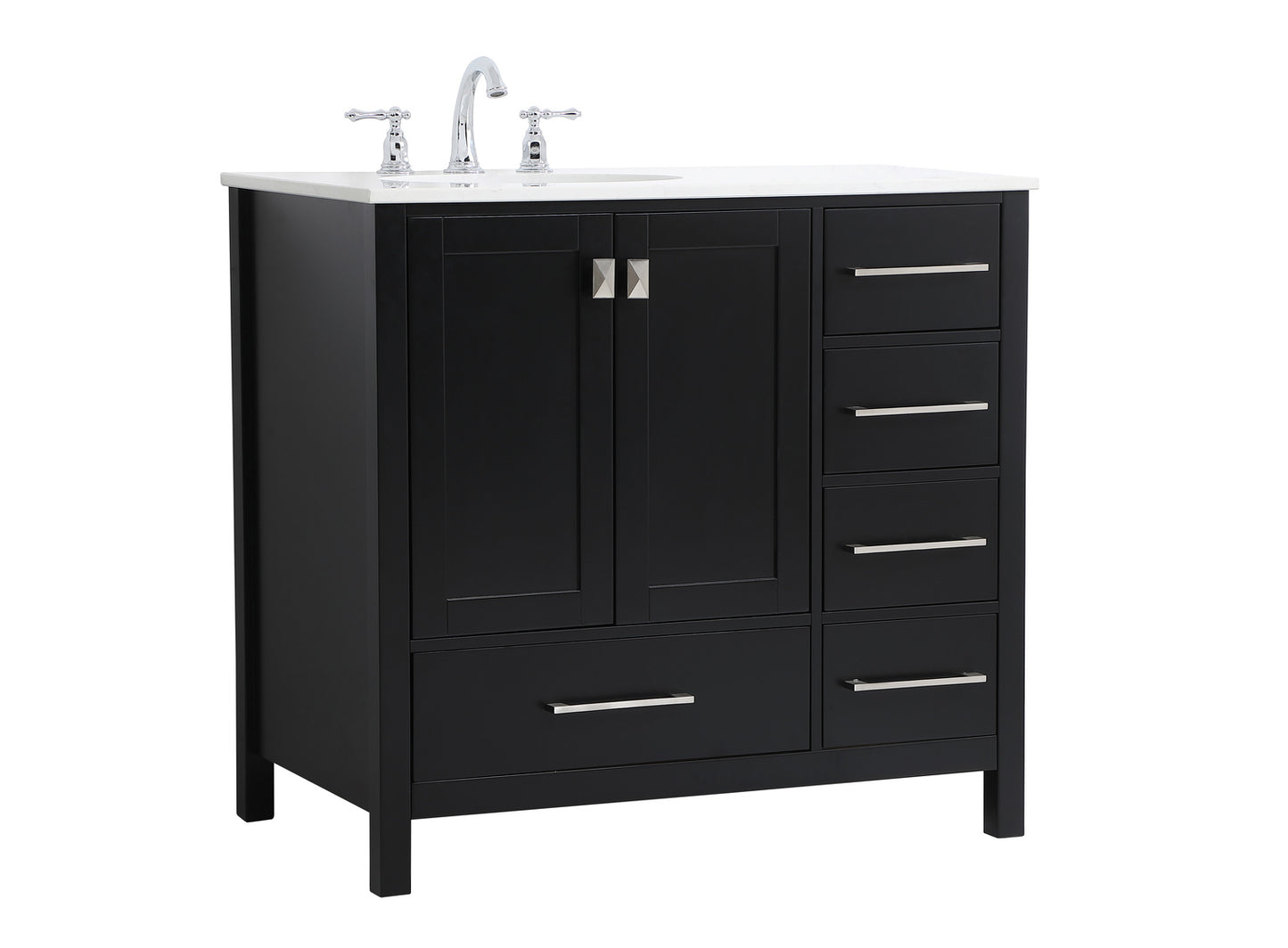 36 inch Single Bathroom Vanity in Black VF18836BK