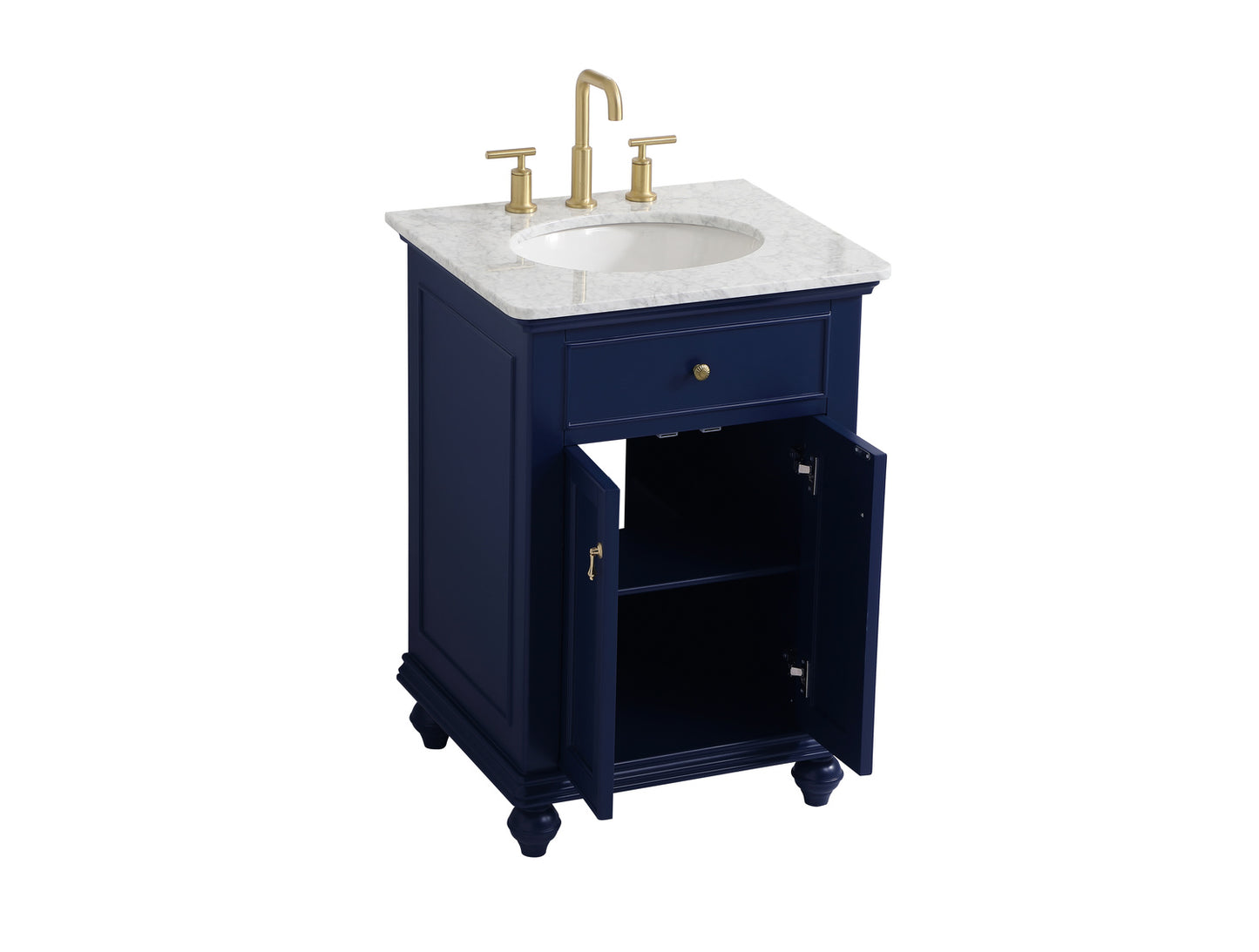 24 inch Single bathroom vanity in blue