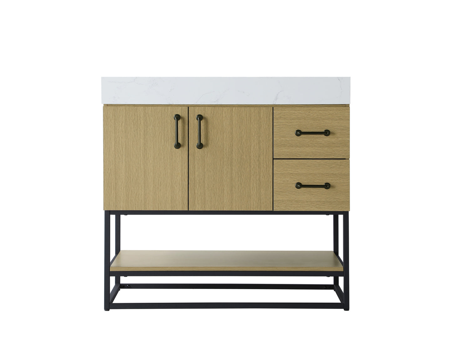 36 inch Single Bathroom Vanity in Honey Brown VF29236MHB