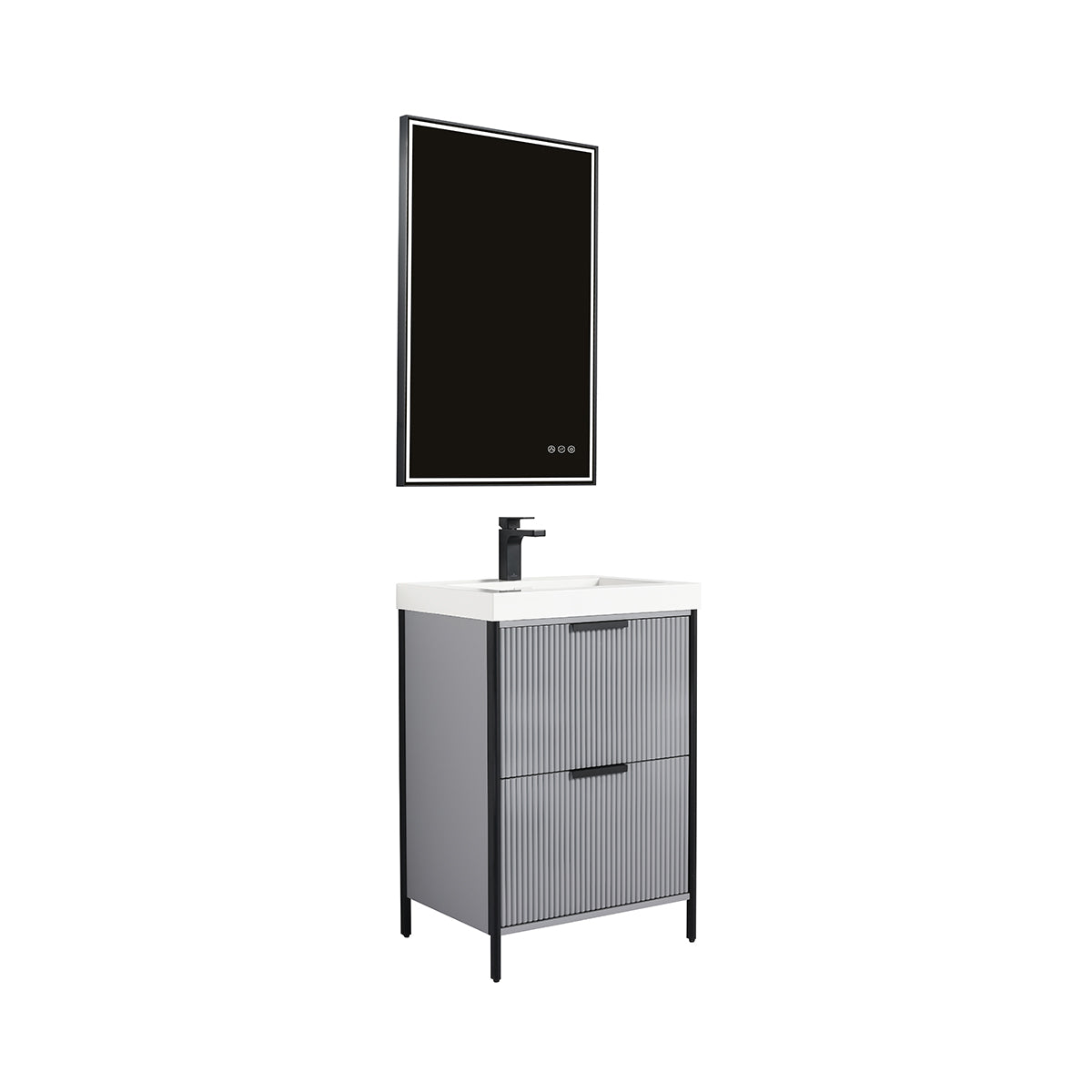 Zurich 24″ Metal Gray Vanity