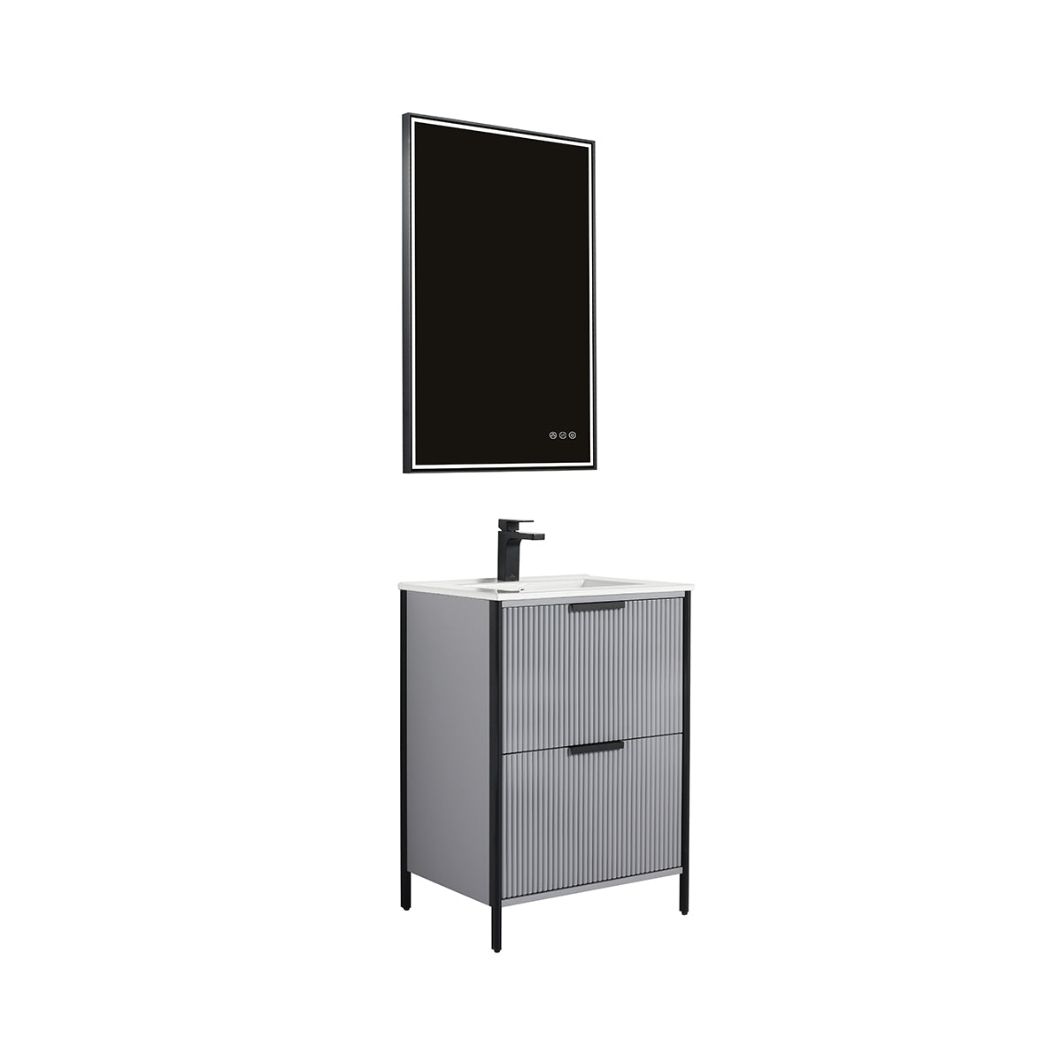 Zurich 24″ Metal Gray Vanity