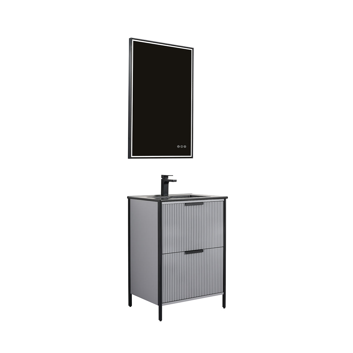Zurich 24″ Metal Gray Vanity
