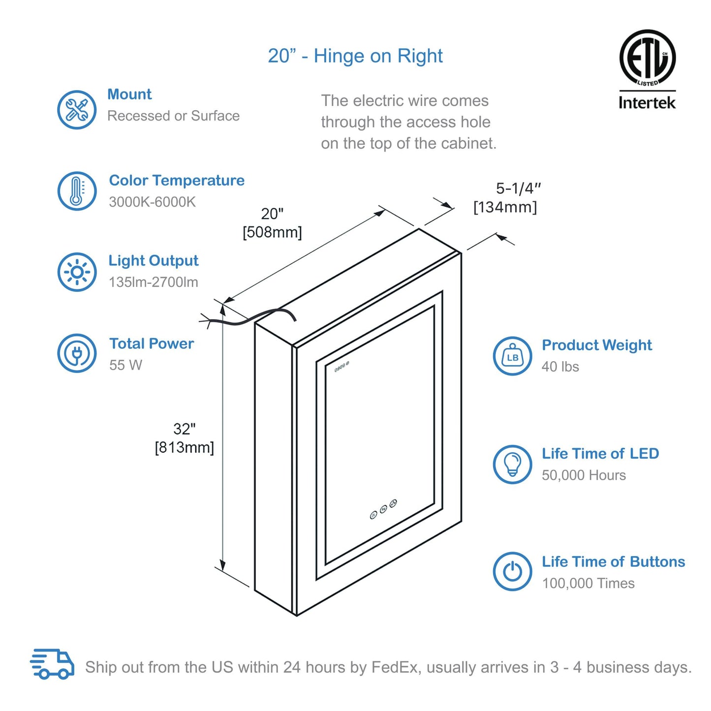 Asta - LED Medicine Cabinet