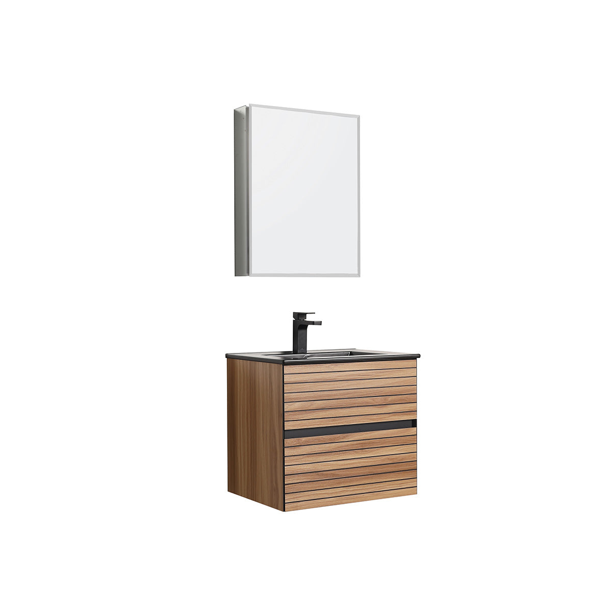Annecy Maple Strip 24″ Vanity with Ceramic Top-Mount Basin