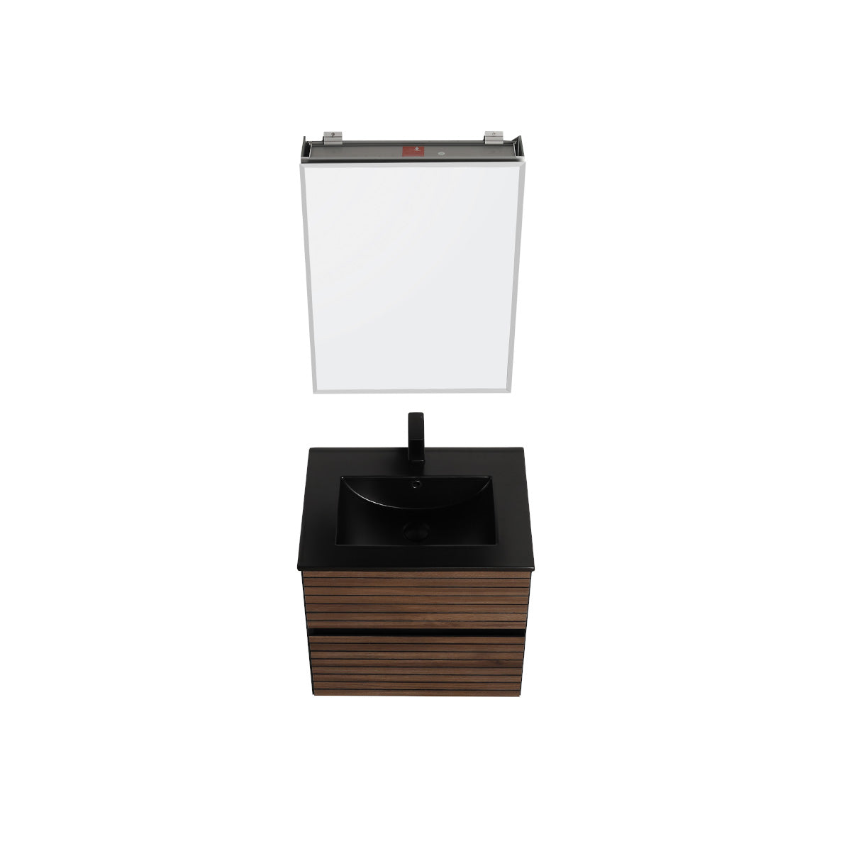 Annecy Dark Walnut Strip 24″ Vanity with Acrylic Top-Mount Basin