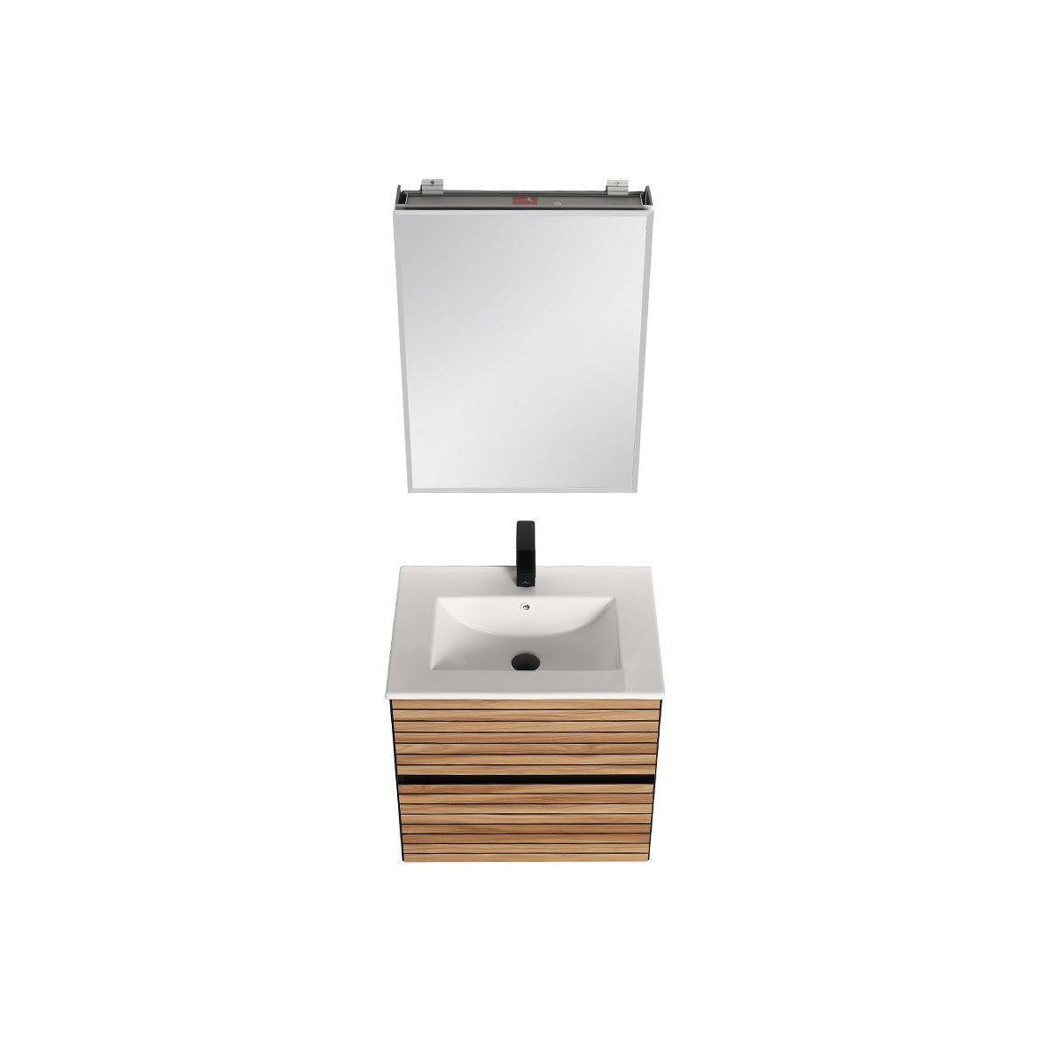 Annecy Maple Strip 24″ Vanity with Ceramic Top-Mount Basin