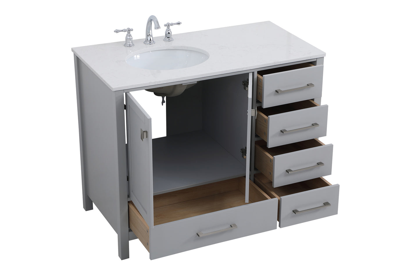 42 inch Single Bathroom Vanity in Gray VF18842GR
