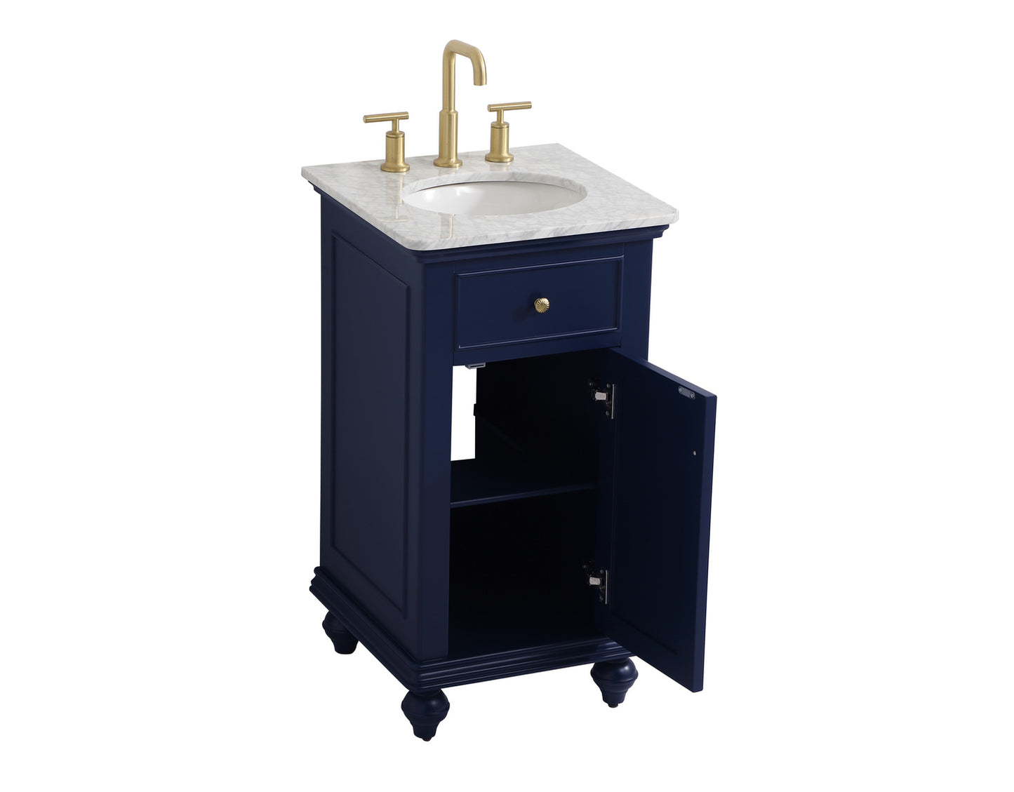 19 inch Single bathroom vanity in blue