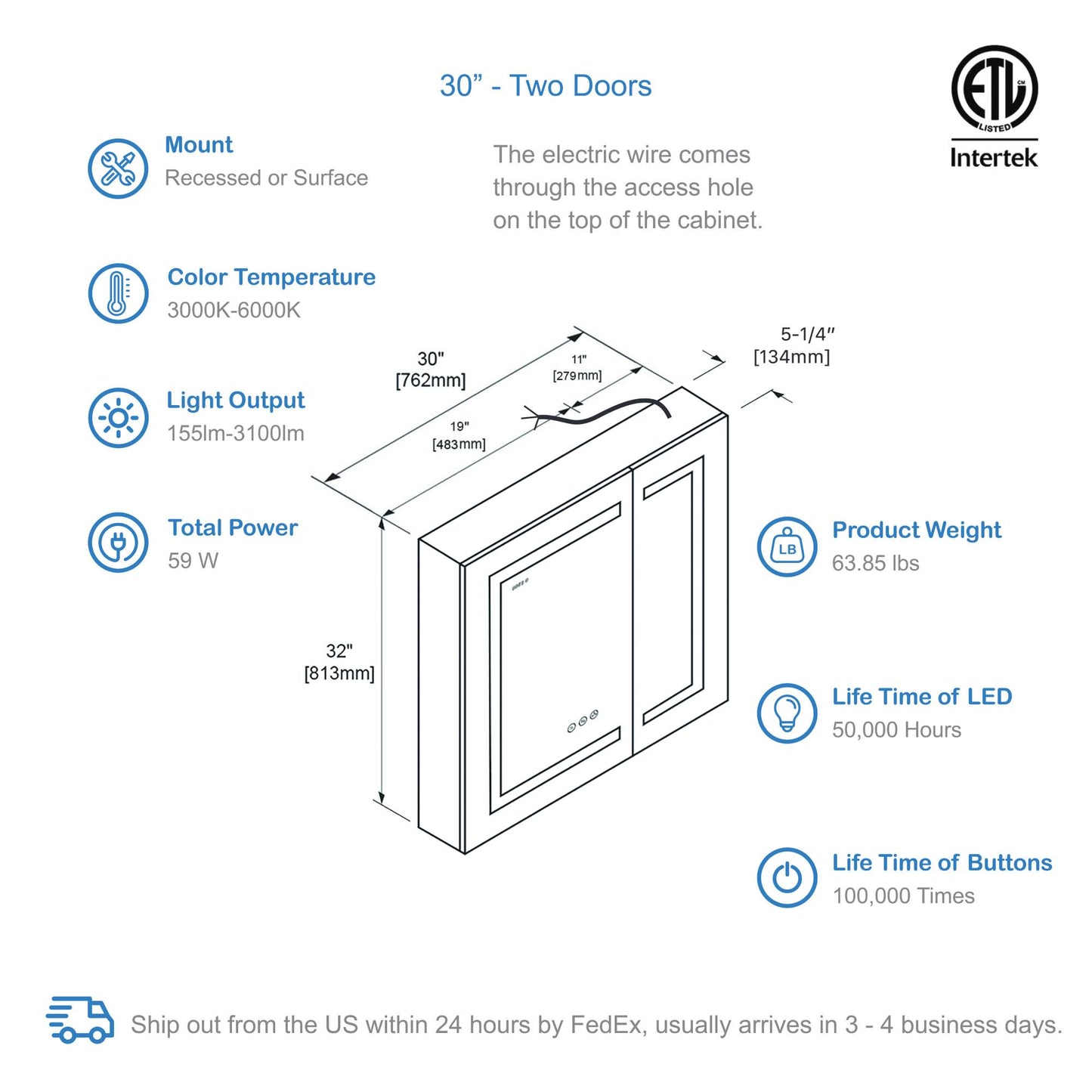 Asta - LED Medicine Cabinet