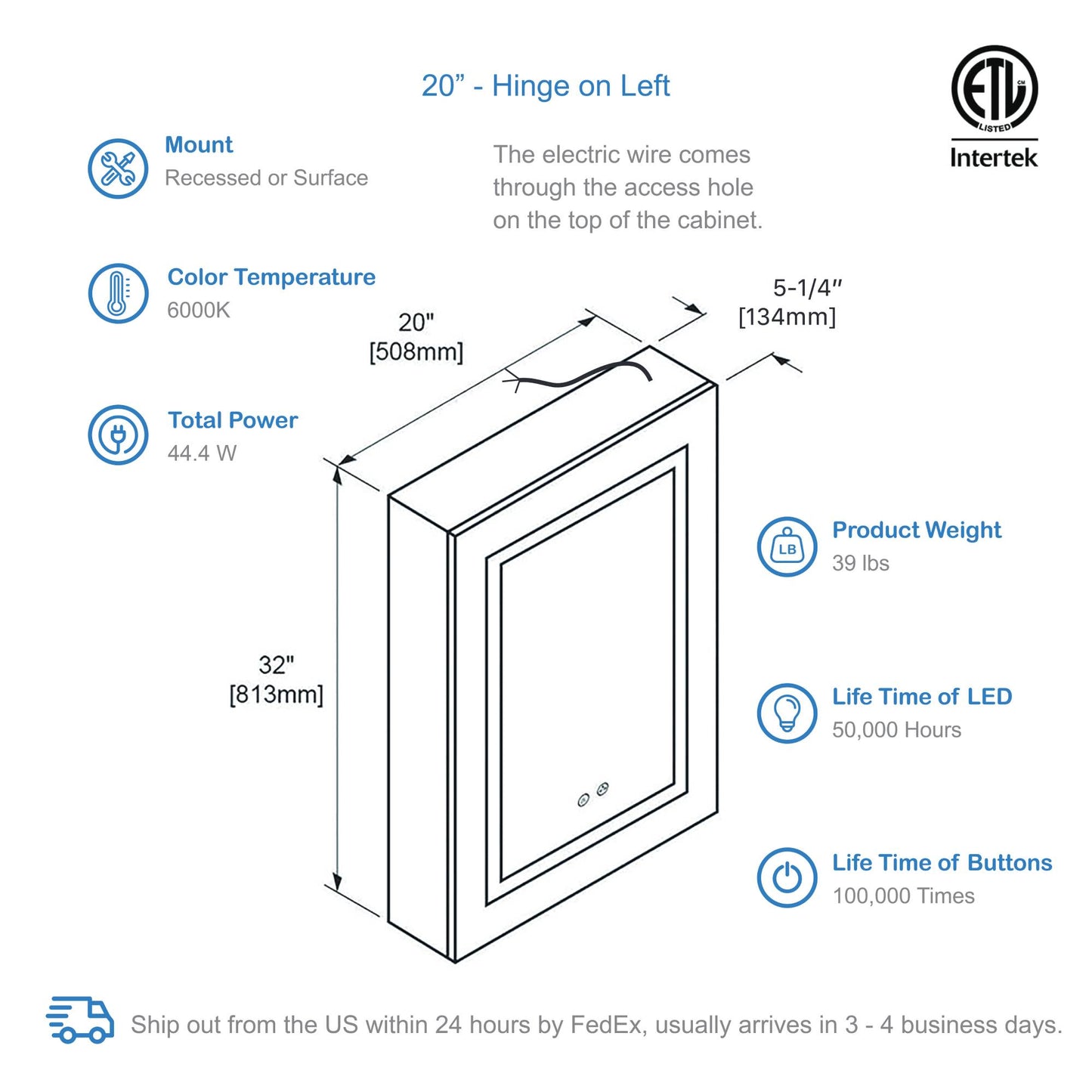 Vega - LED Medicine Cabinet