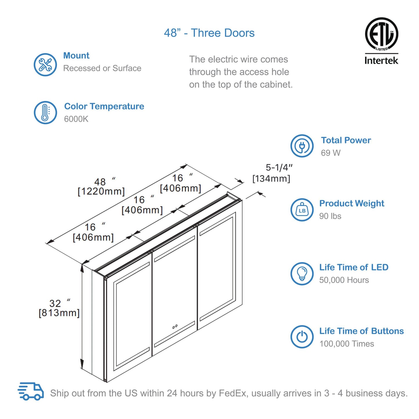 Vega - LED Medicine Cabinet
