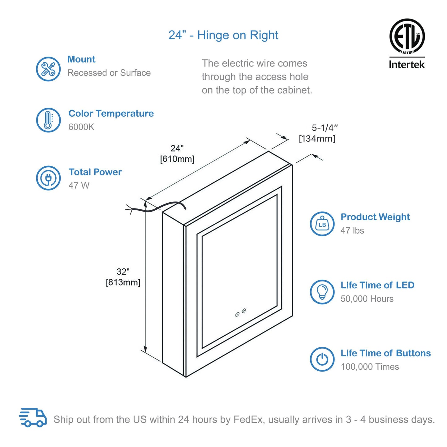 Vega - LED Medicine Cabinet