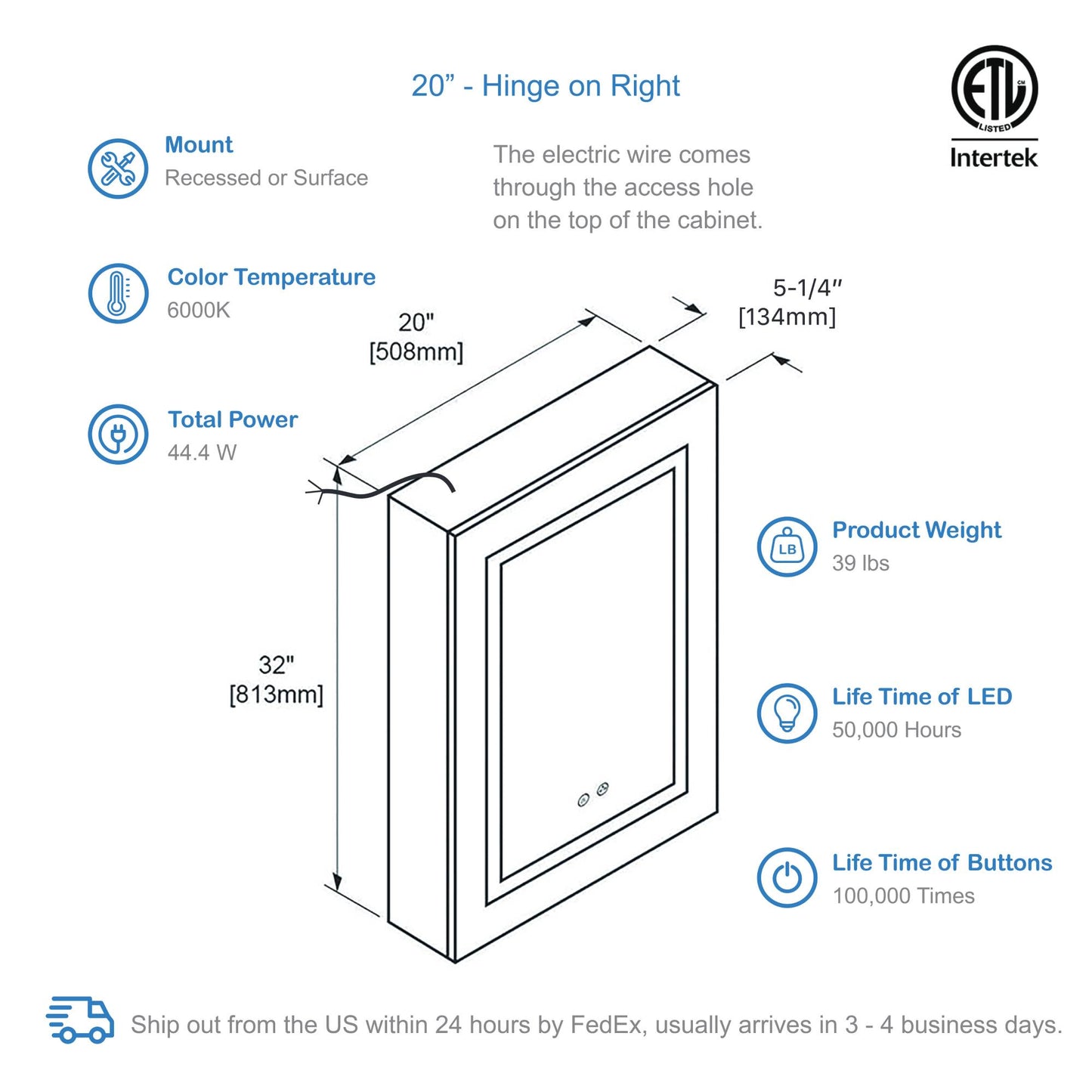 Vega - LED Medicine Cabinet