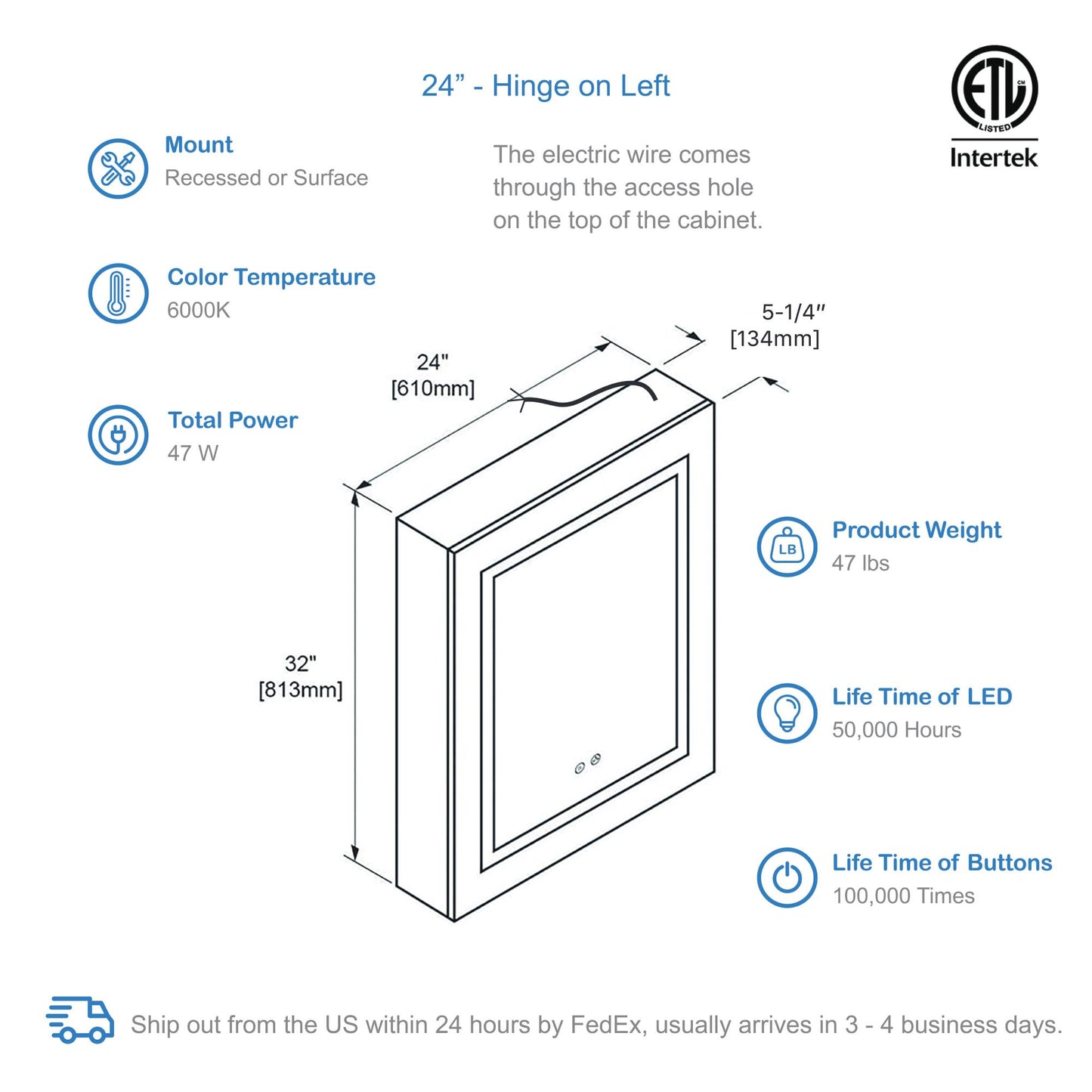 Vega - LED Medicine Cabinet