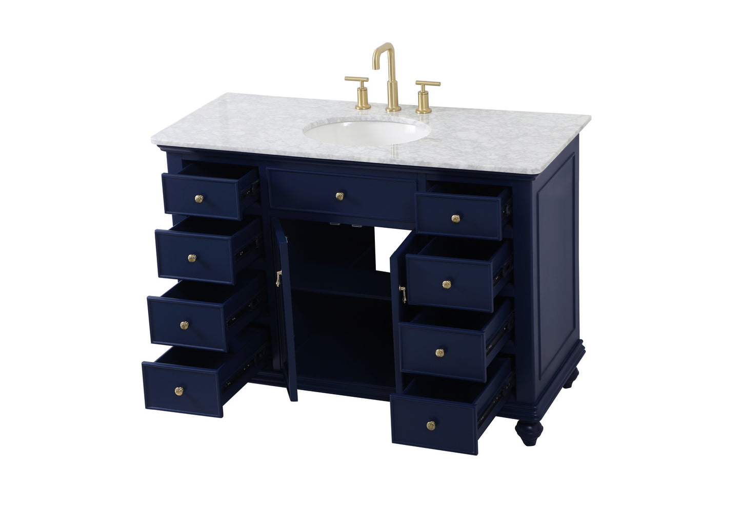 48 inch Single bathroom vanity in blue