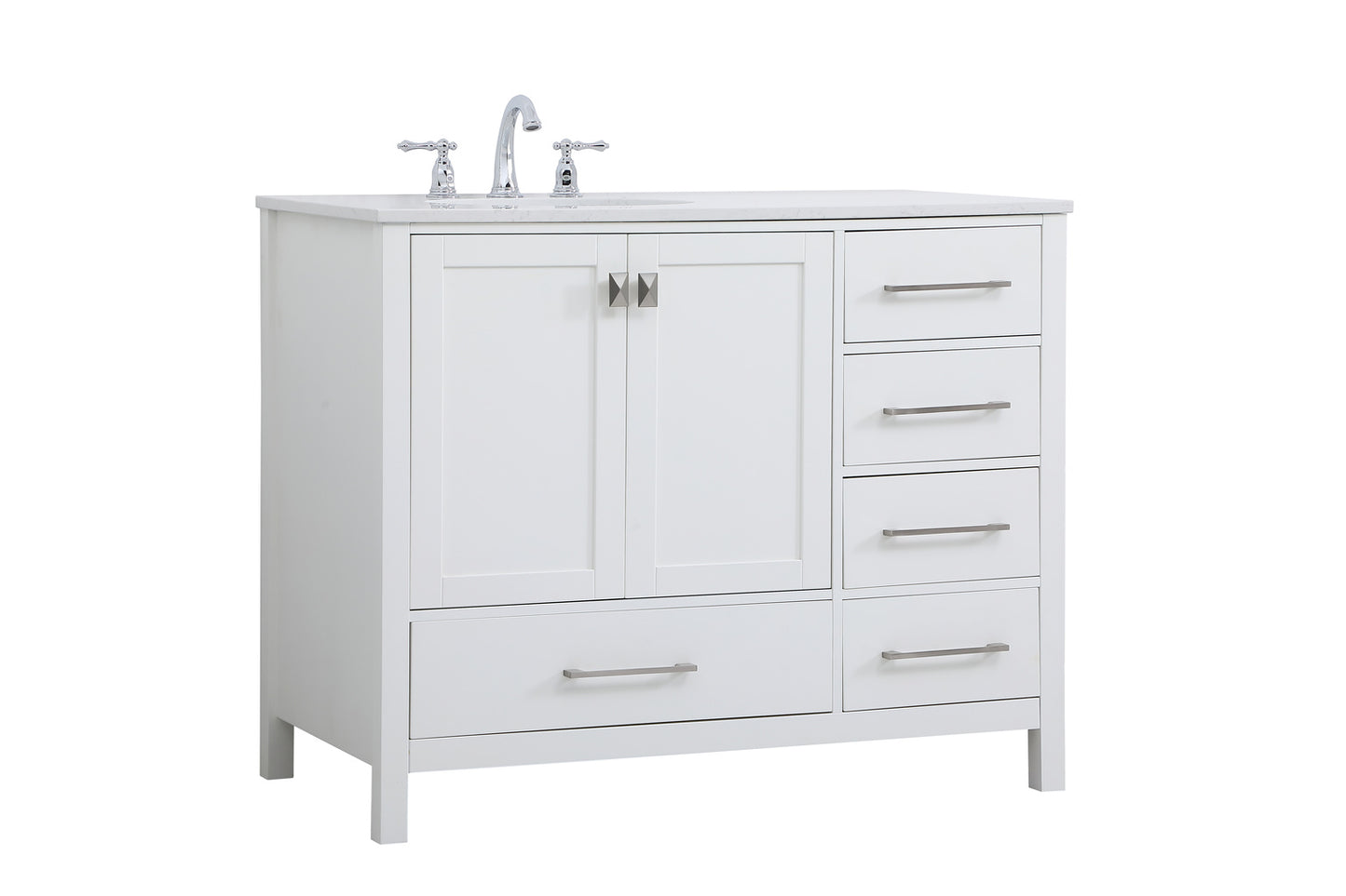 42 inch Single Bathroom Vanity in White VF18842WH