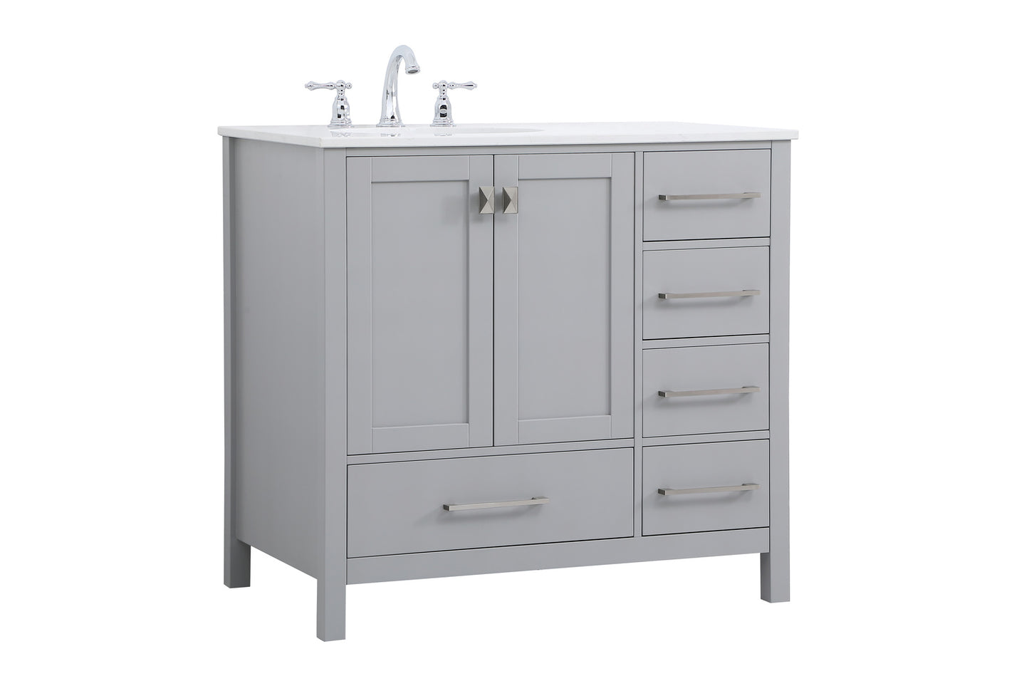 36 inch Single Bathroom Vanity in Gray VF18836GR